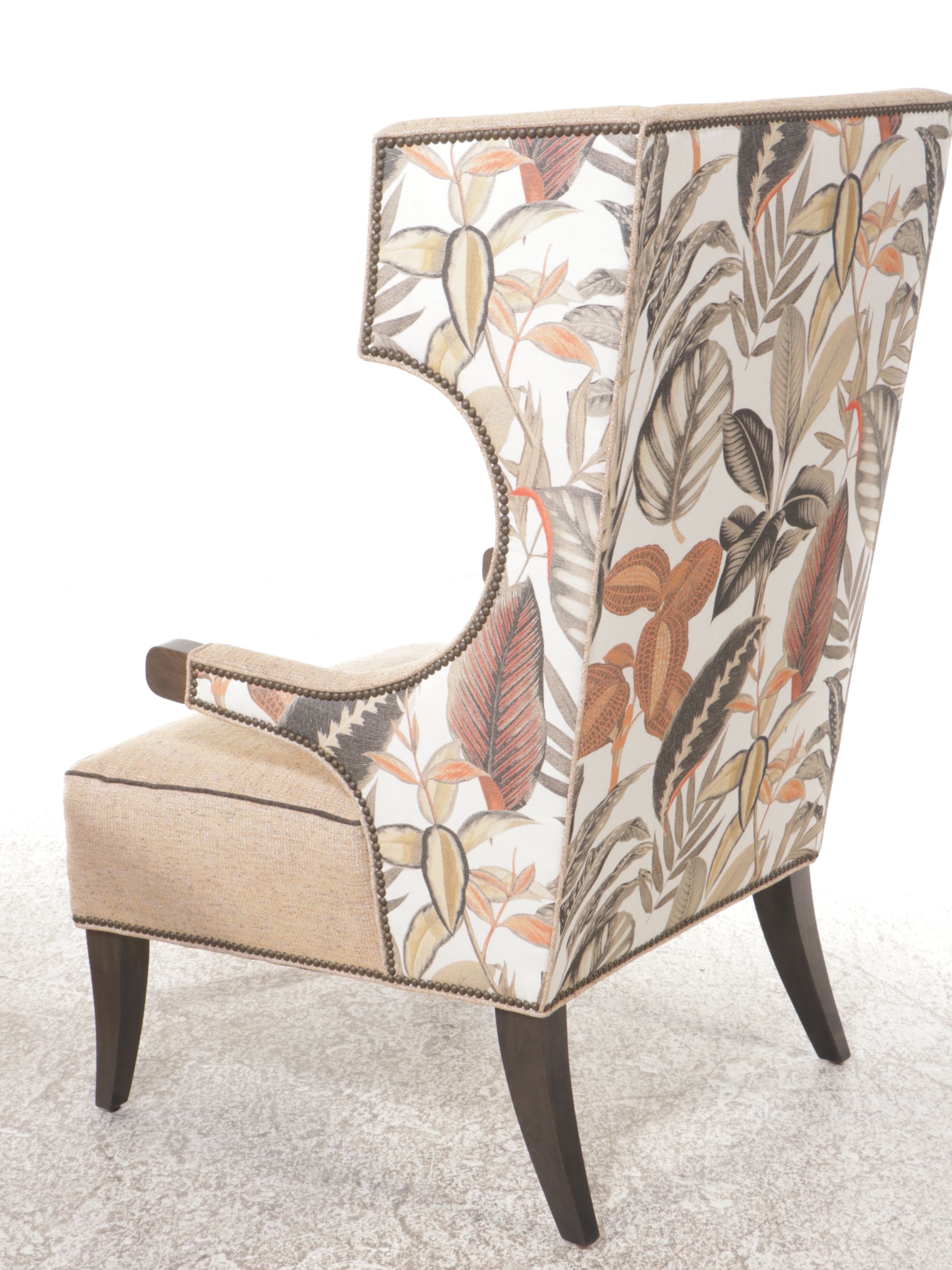 Pair of Theodore Alexander Upholstered Armchairs