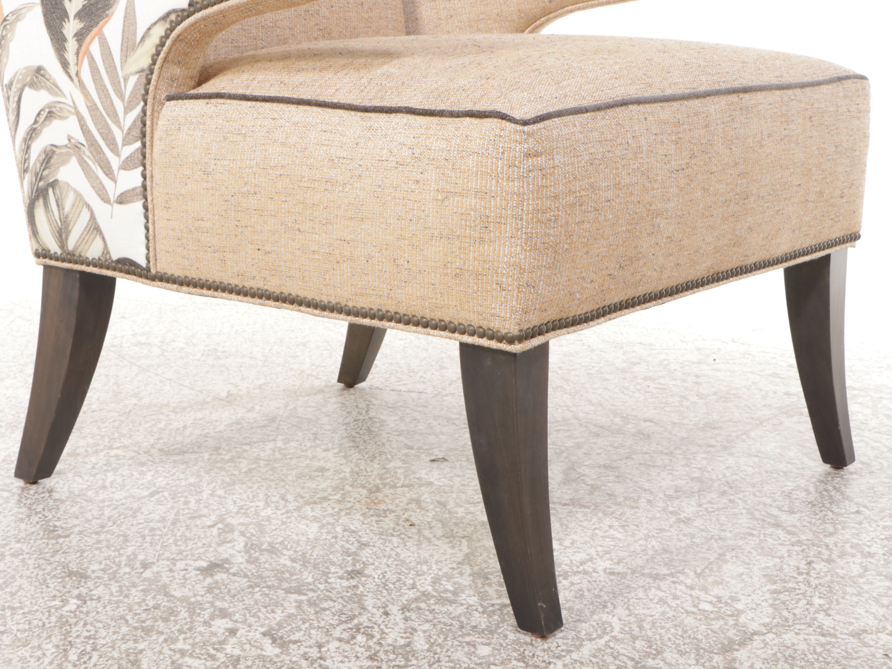 Pair of Theodore Alexander Upholstered Armchairs