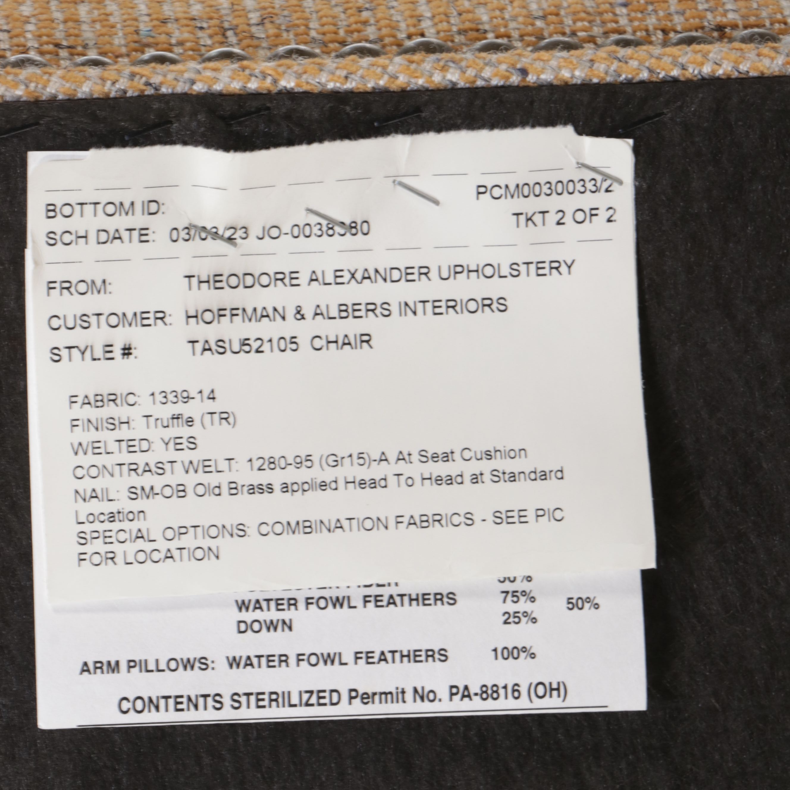 Pair of Theodore Alexander Upholstered Armchairs