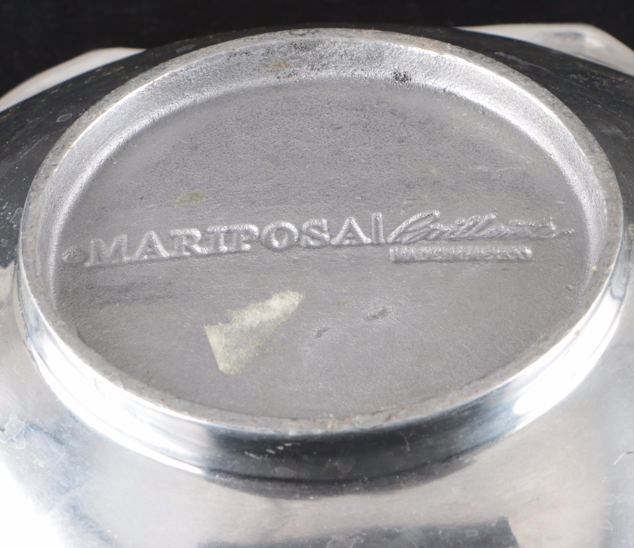 Mariposa Brillante Metal Serving Tray and Salad Tongs with Other Metal Serveware