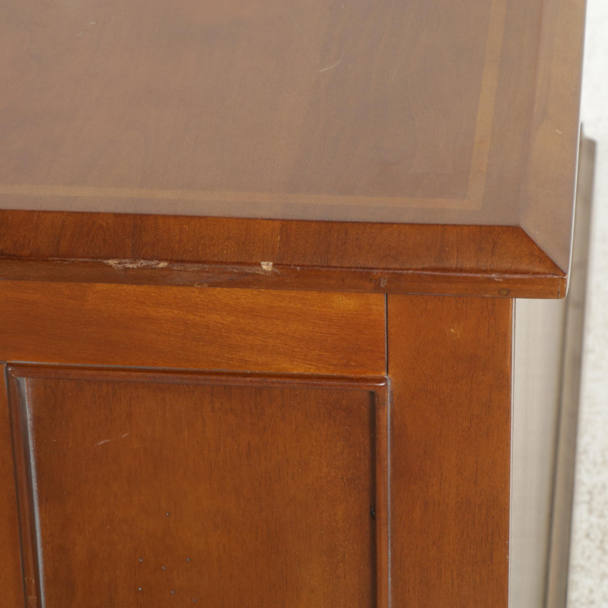 Cherry Veneered Executive Pedestal Desk