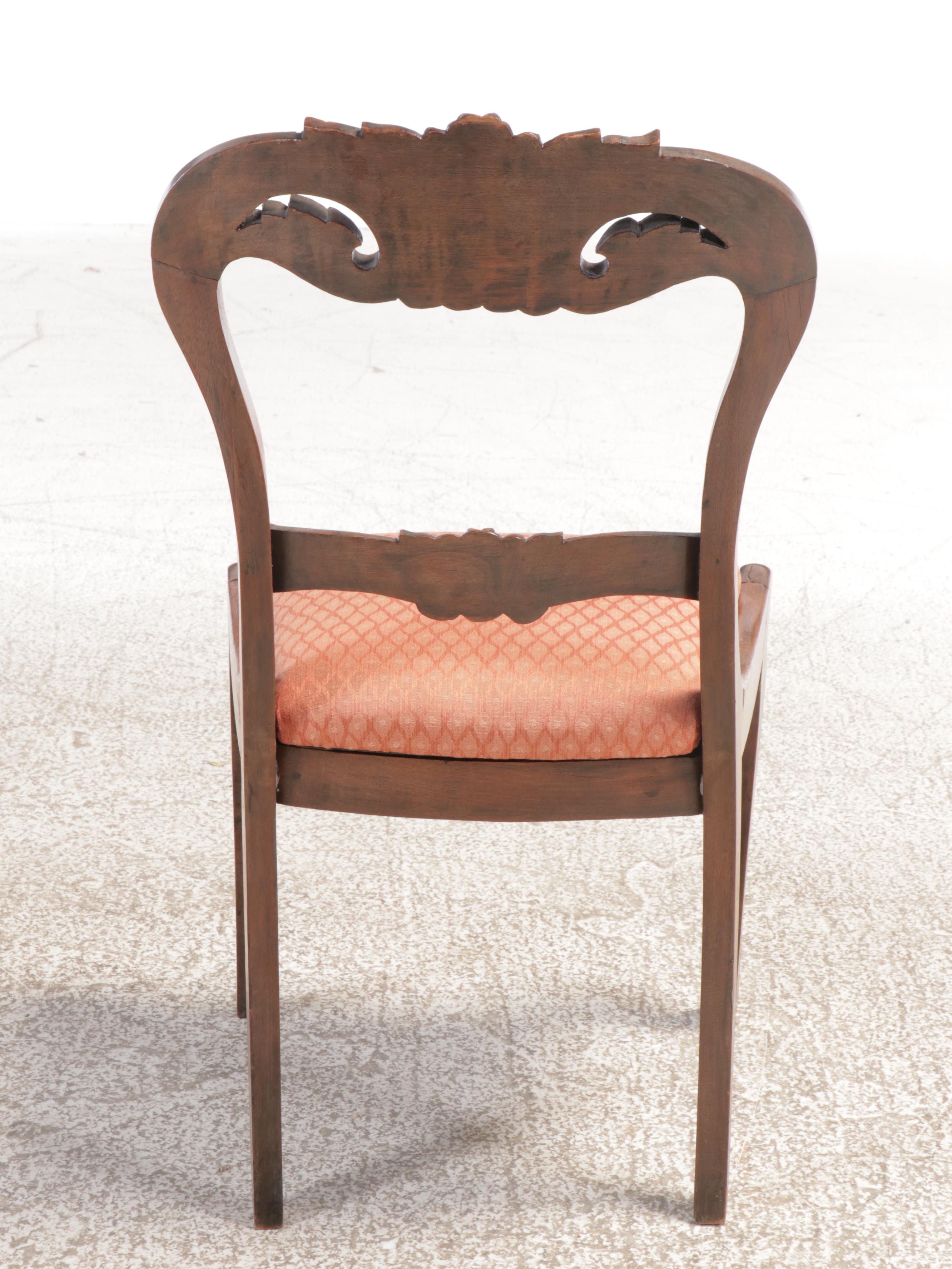 Set of Three Victorian Mahogany Side Chairs with Needlepoint Upholstery