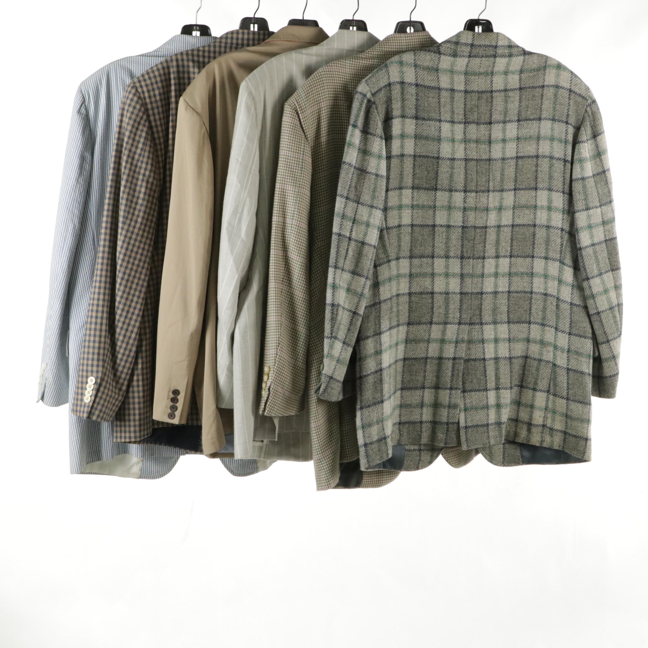 Men's Patterned Wool, Linen and Cotton Blazers Featuring Polo by Ralph Lauren