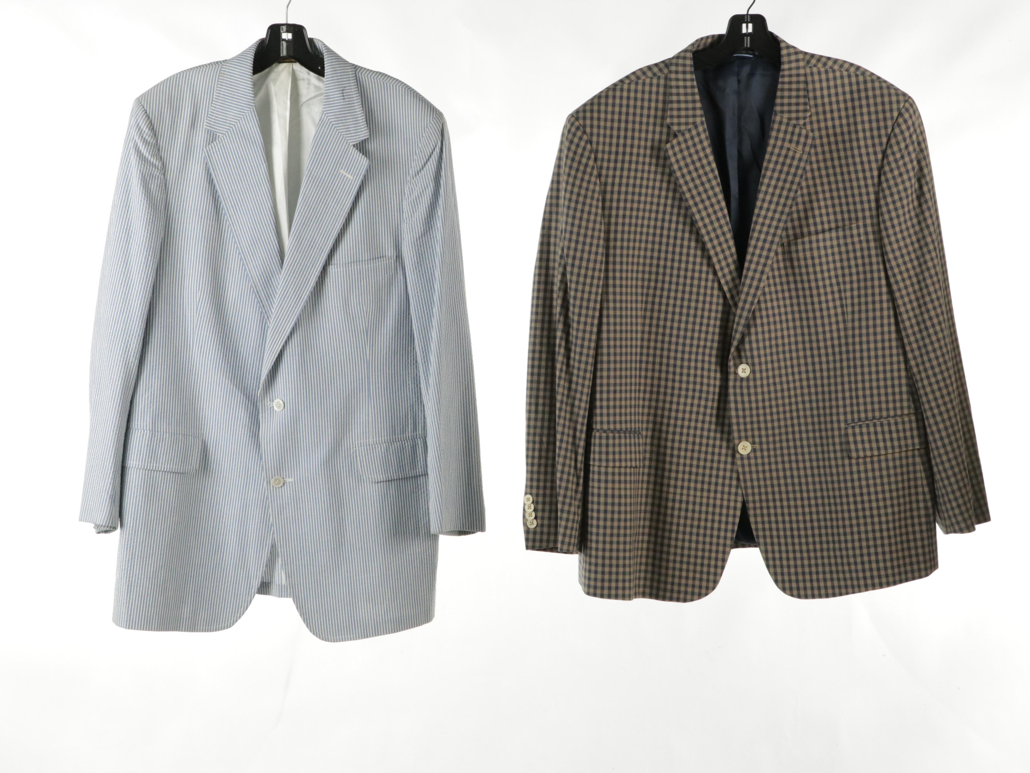 Men's Patterned Wool, Linen and Cotton Blazers Featuring Polo by Ralph Lauren