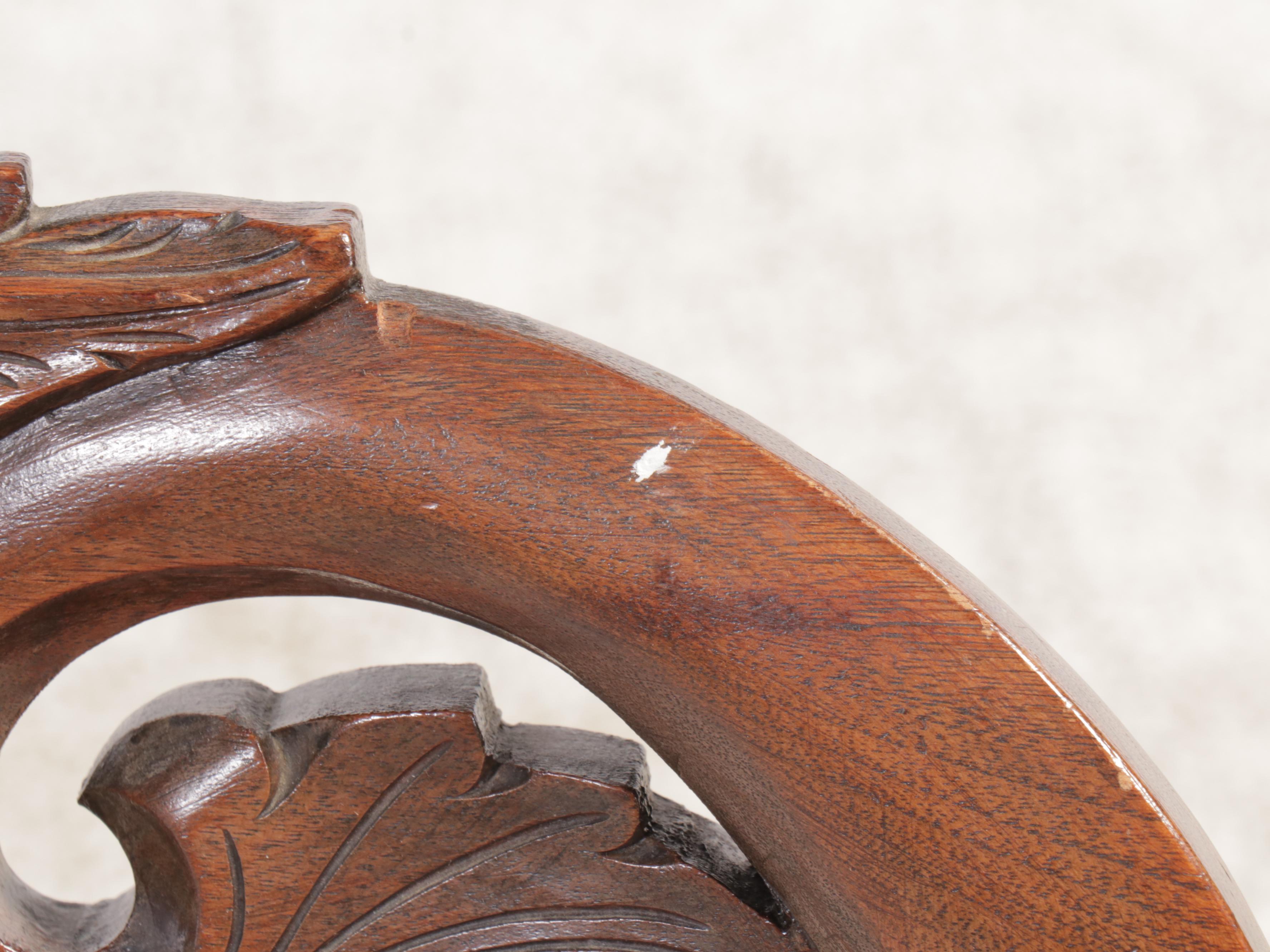 Set of Three Victorian Mahogany Side Chairs with Needlepoint Upholstery