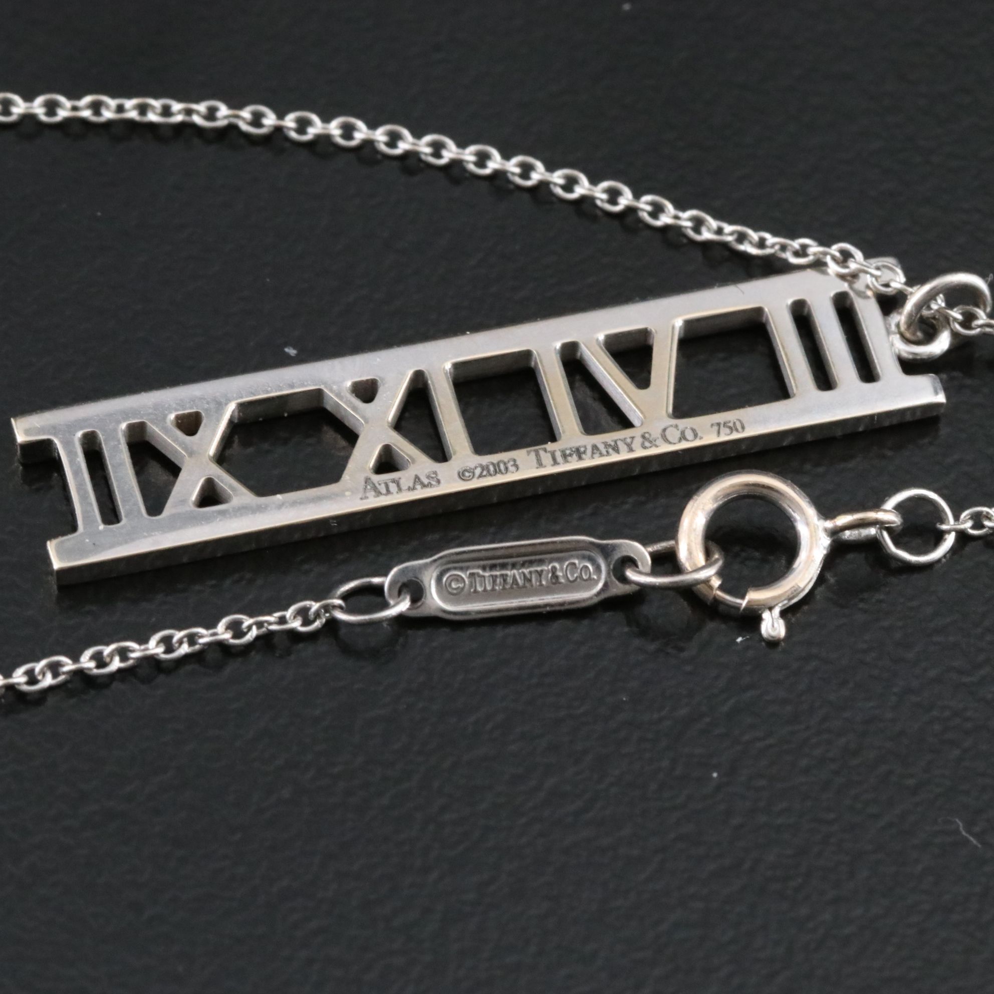 Tiffany & Co. Atlas 18K Vertical Bar Necklace