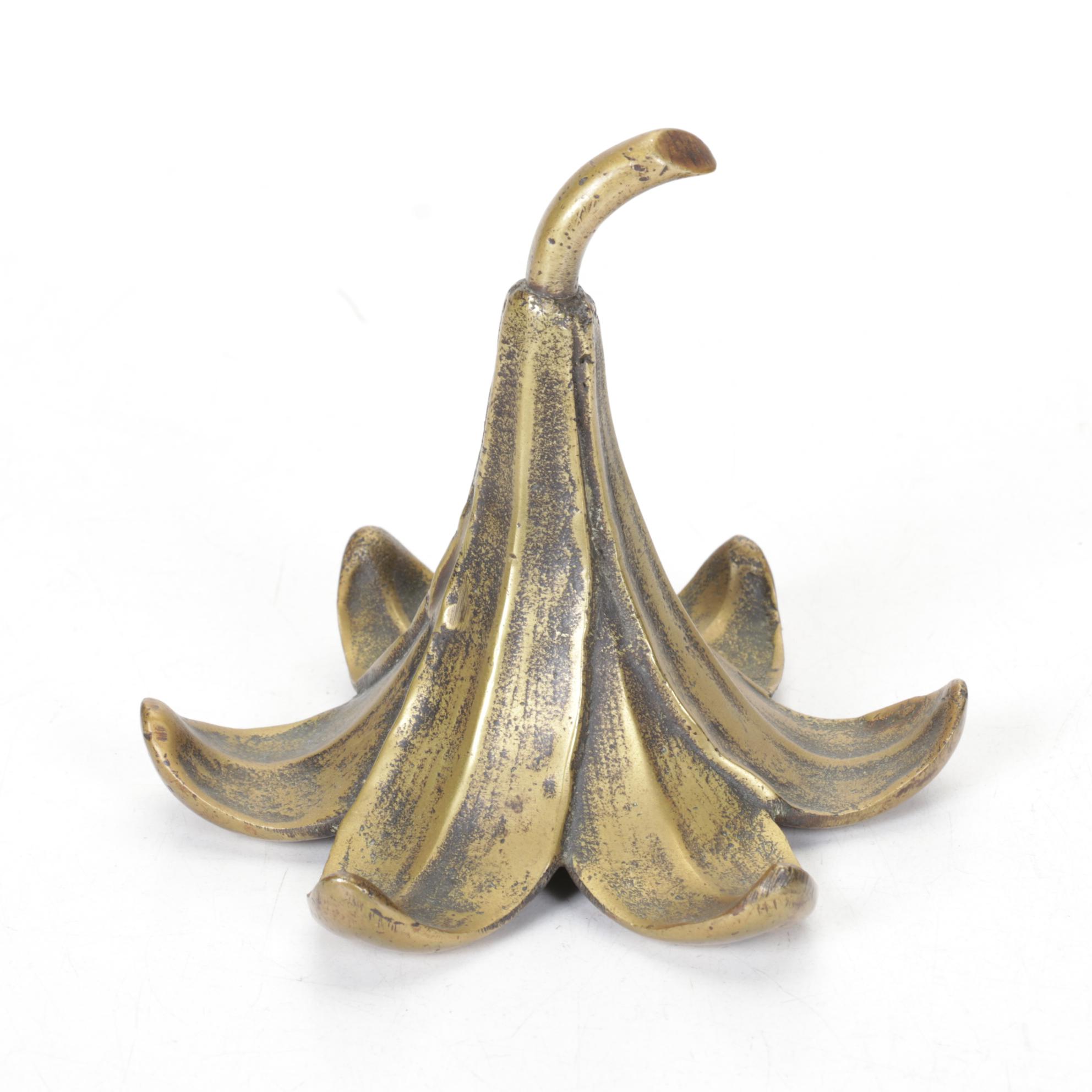Chinese Brass Censer with Figural Brass Lily Bell