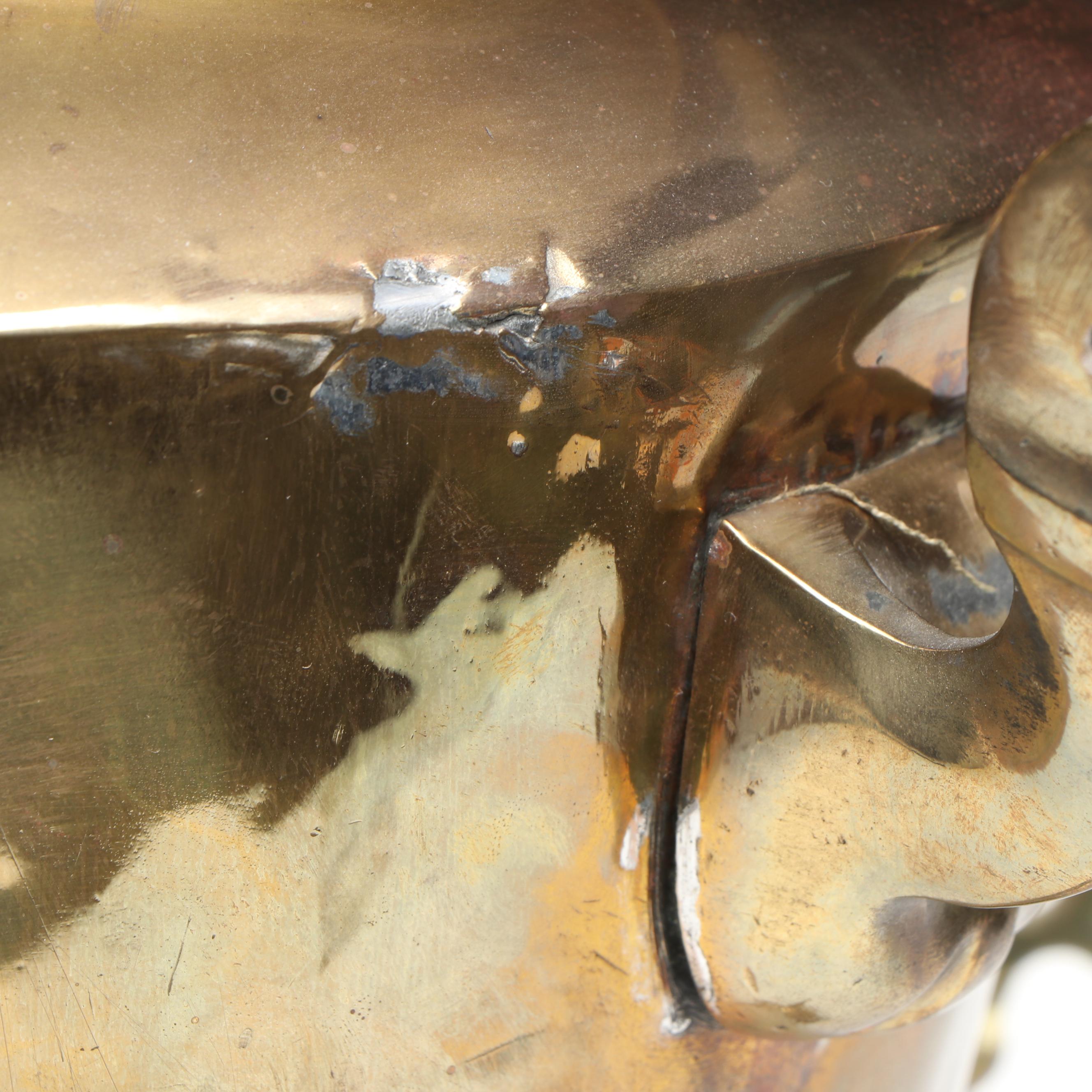 Russian Soviet Era Brass Finish Samovar, 20th Century