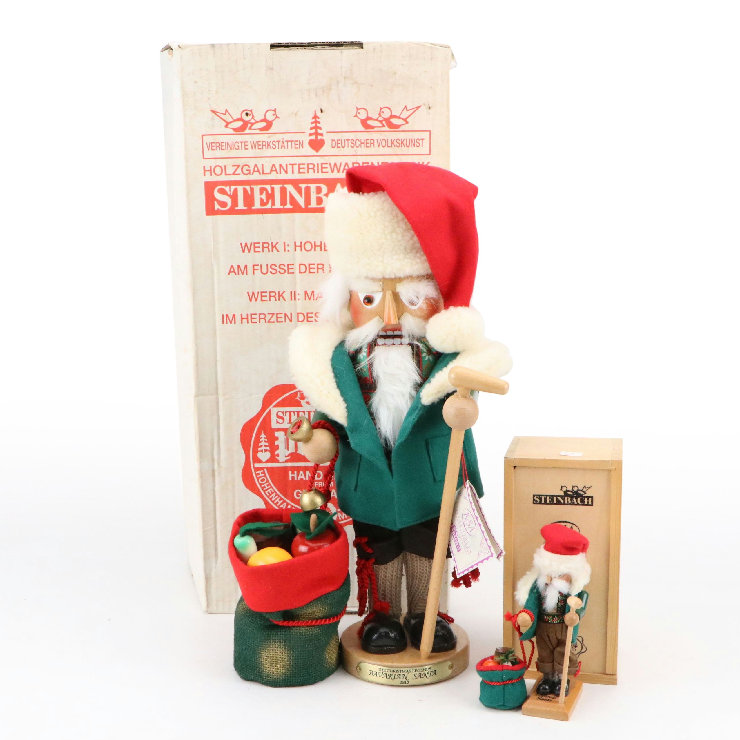 Steinbach "Bavarian Santa" Nutcracker Figurine with Miniature, 1999