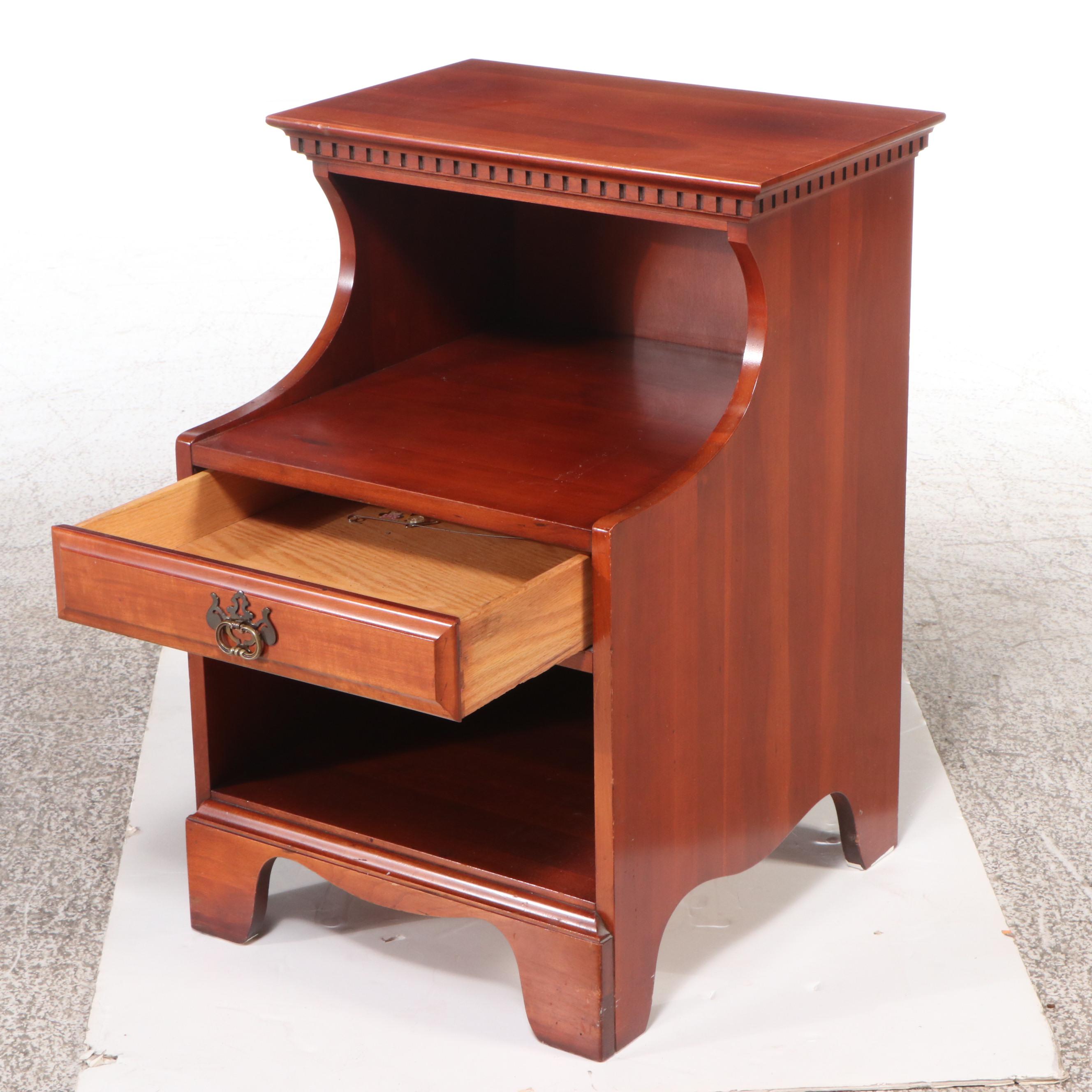 Davis Cabinet Company Cherry Colonial Style Step Table, Mid-20th Century