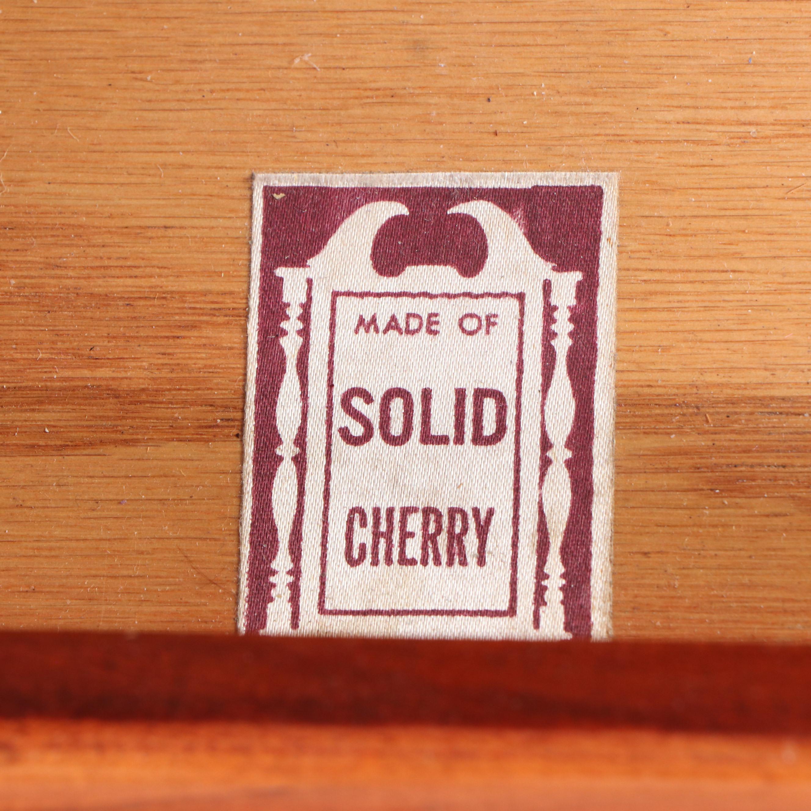 Davis Cabinet Company Cherry Colonial Style Step Table, Mid-20th Century