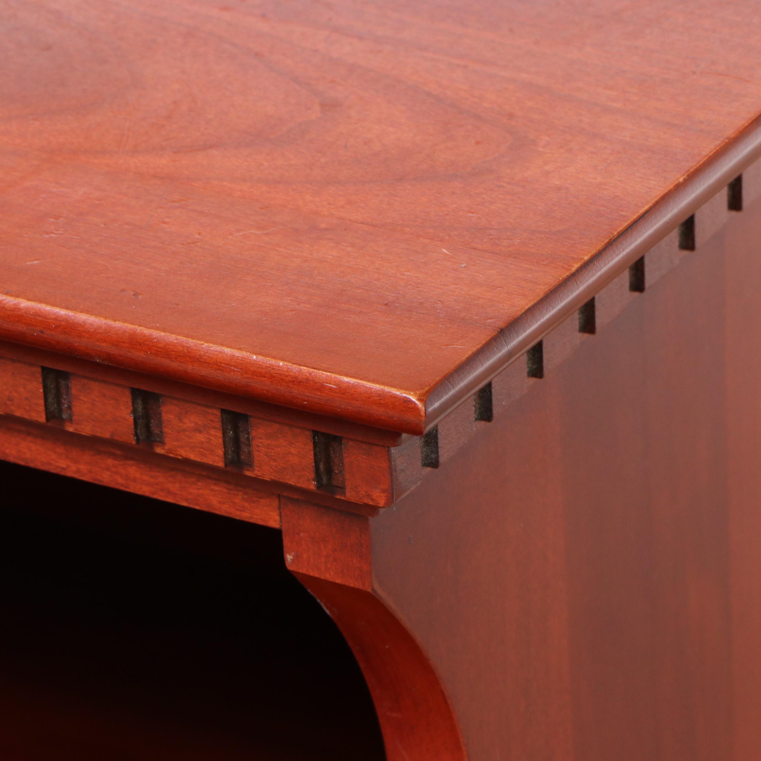 Davis Cabinet Company Cherry Colonial Style Step Table, Mid-20th Century