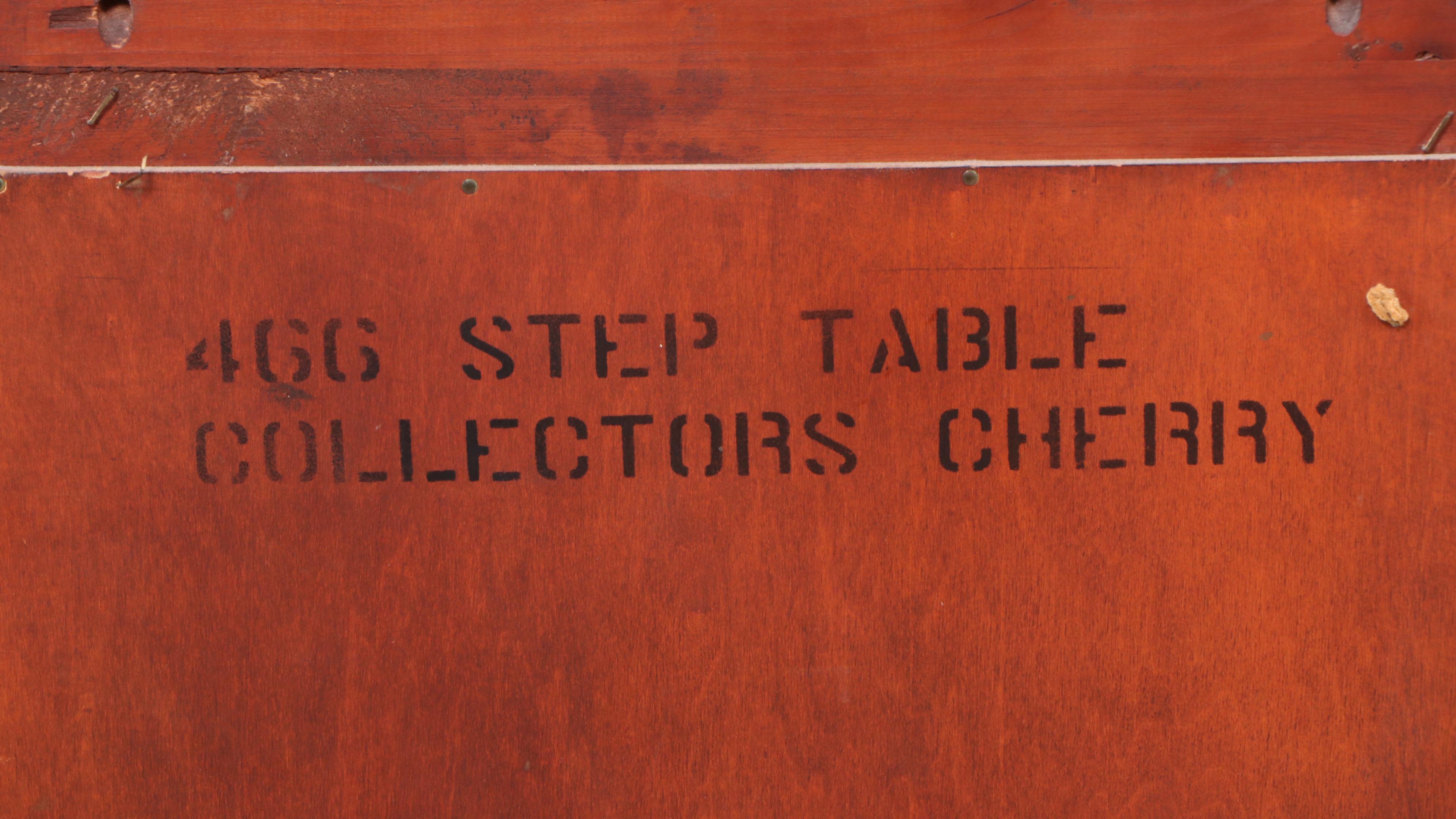 Davis Cabinet Company Cherry Colonial Style Step Table, Mid-20th Century