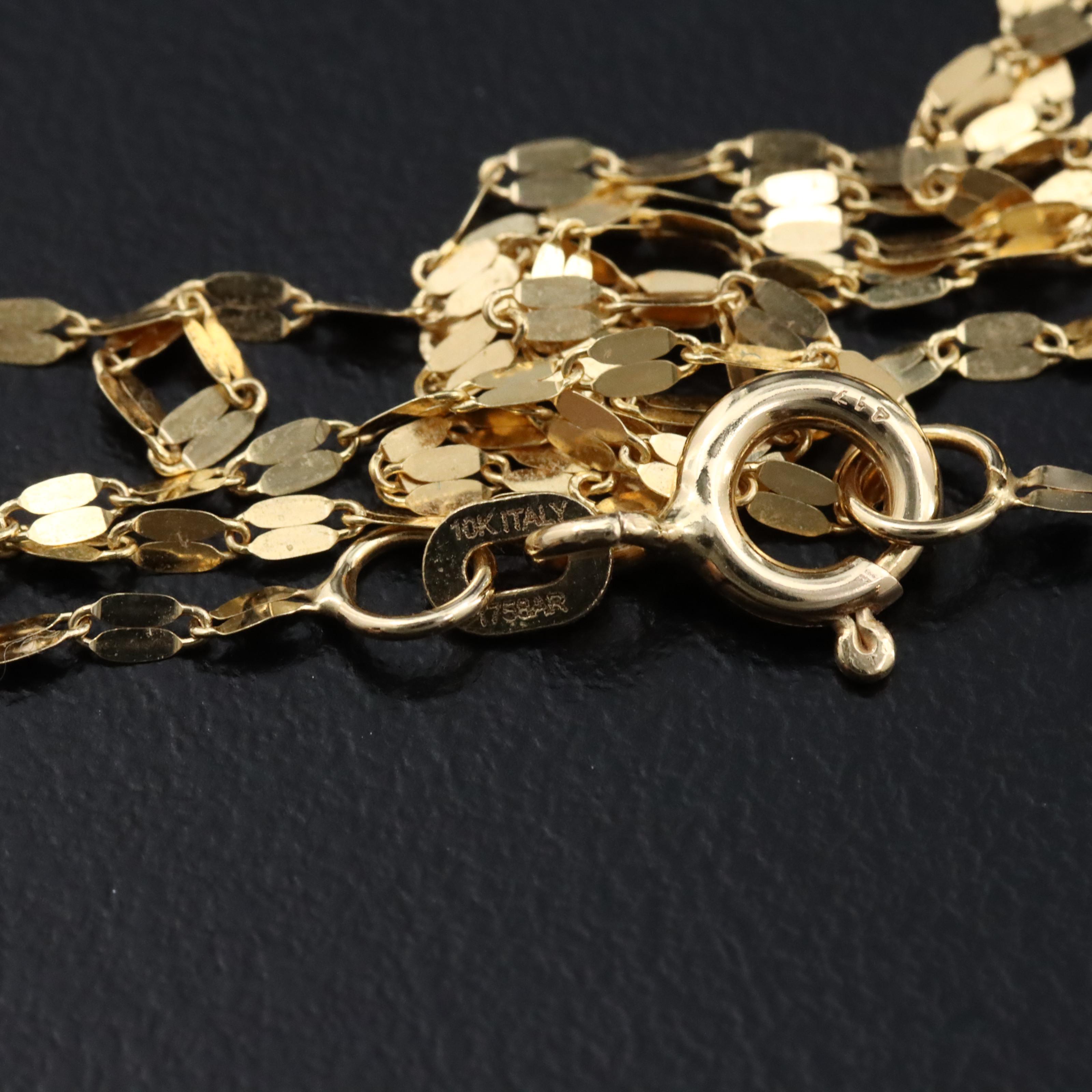 10K Cross Pendant Necklace