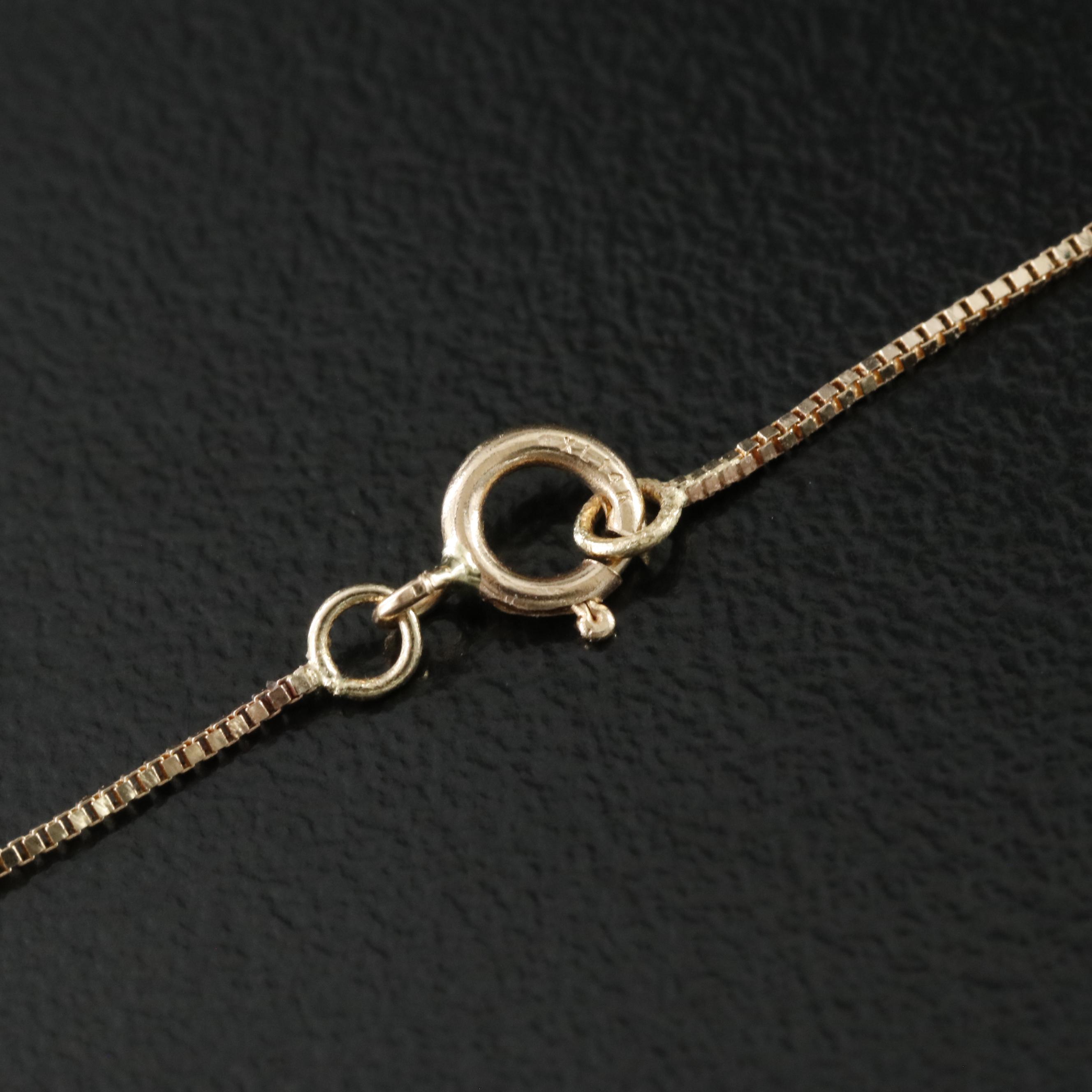 18K Cross Pendant on 14K Chain Necklace