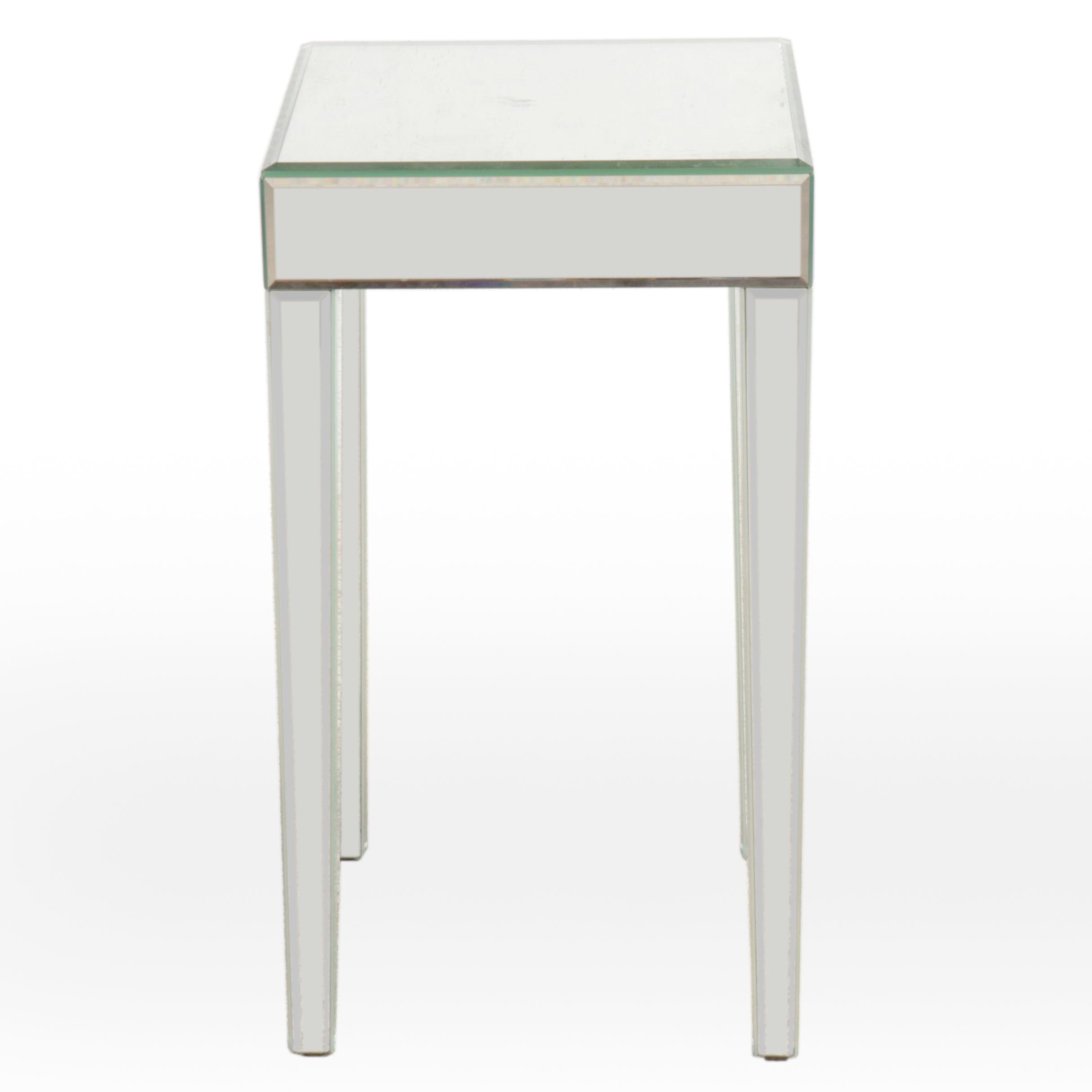 Modern Beveled Mirror Accent Table