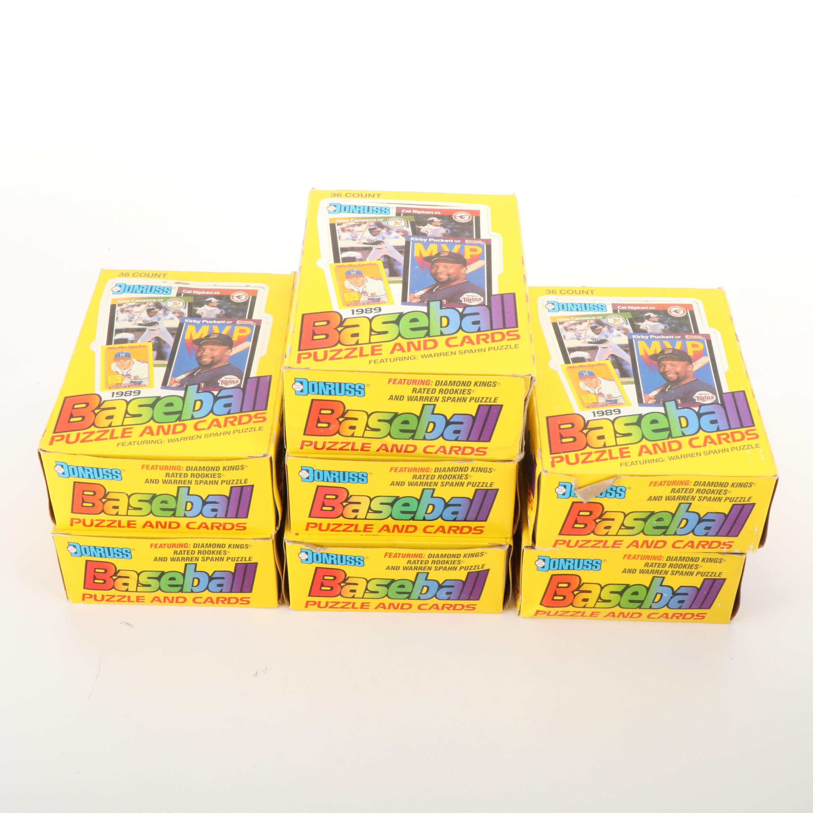 1989 Donruss and Topps Baseball Sealed Wax Packs with Original Boxes