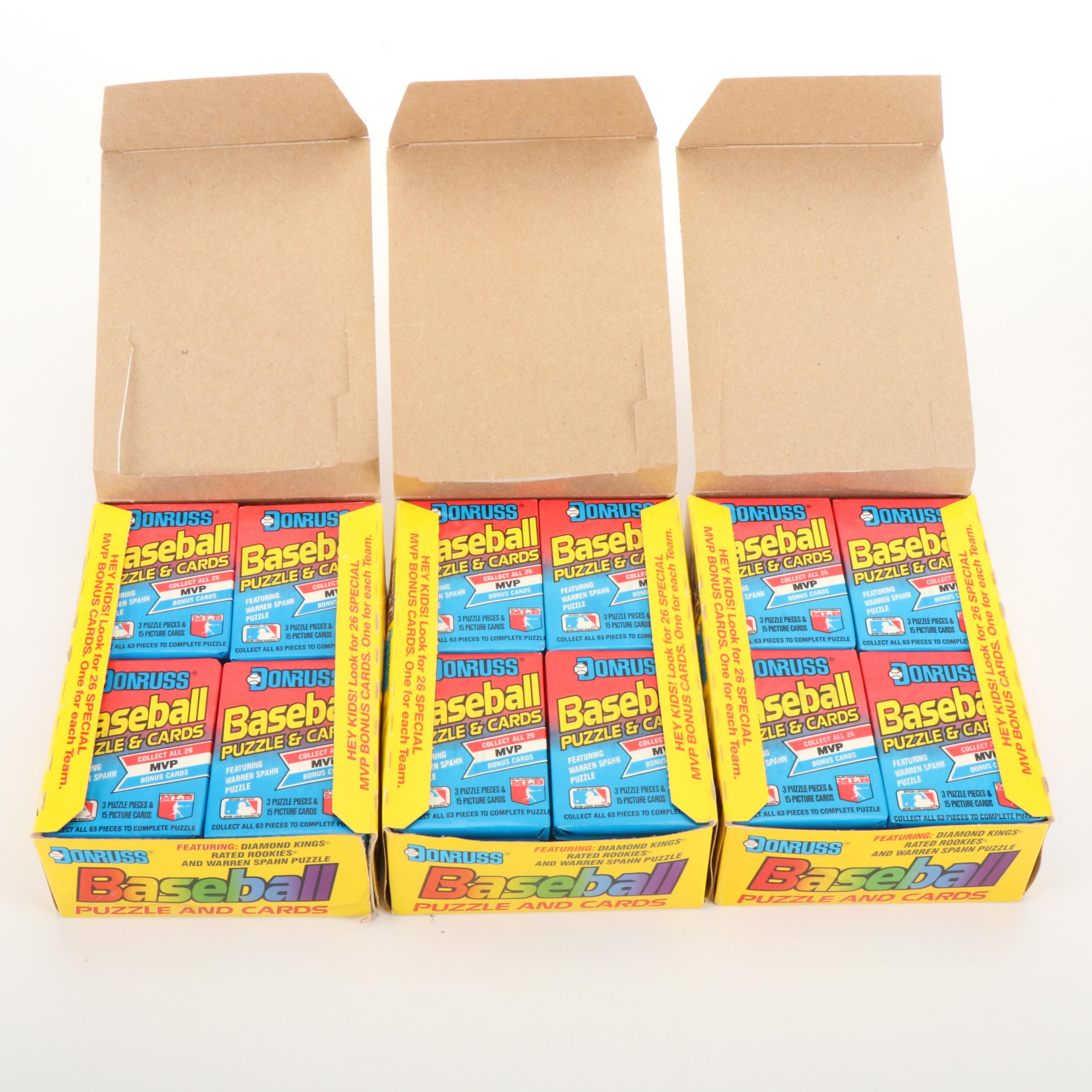 1989 Donruss and Topps Baseball Sealed Wax Packs with Original Boxes
