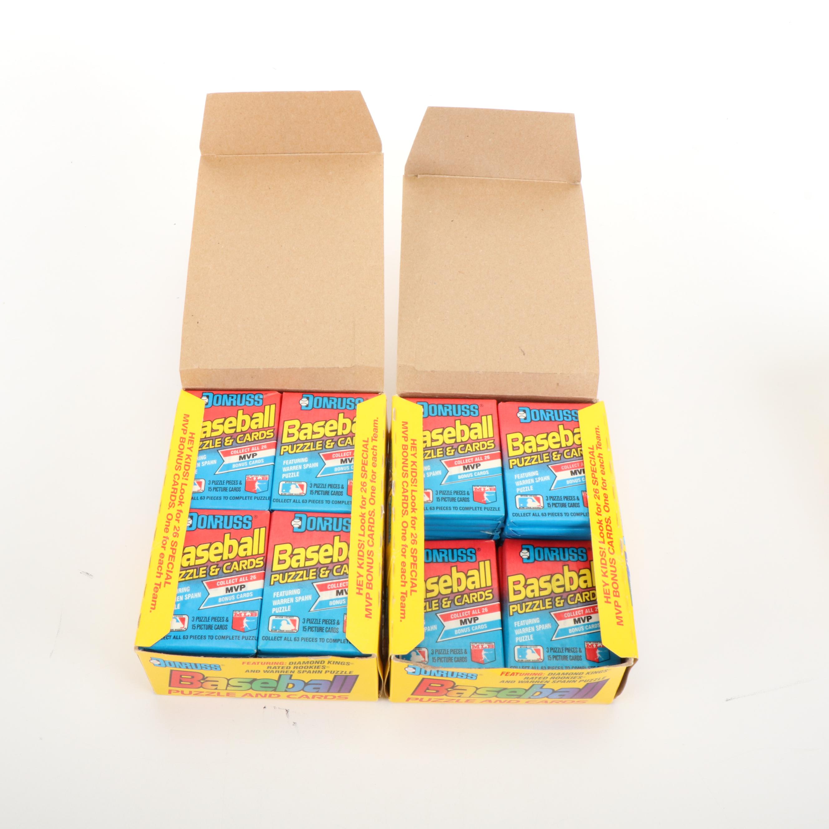 1989 Donruss and Topps Baseball Sealed Wax Packs with Original Boxes