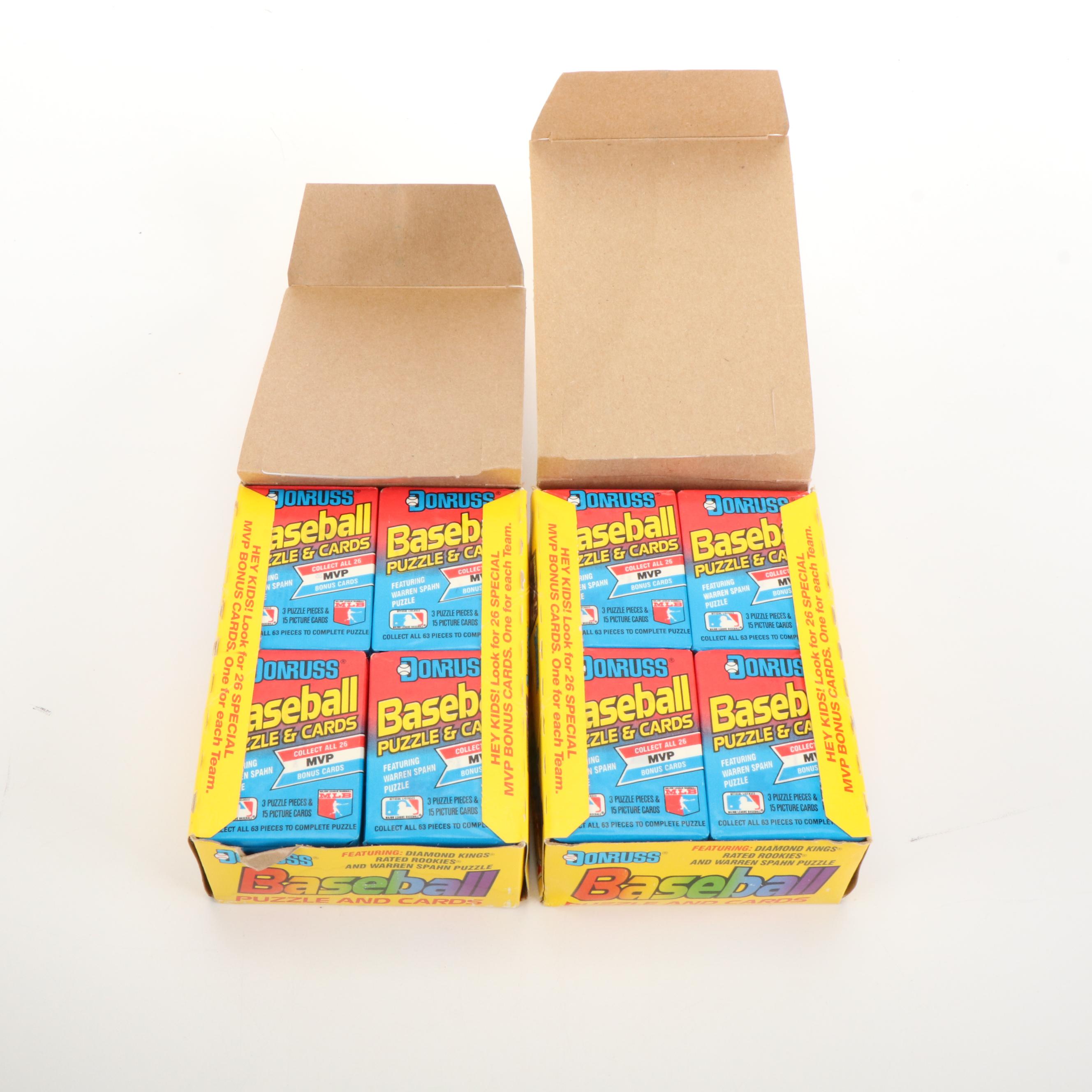 1989 Donruss and Topps Baseball Sealed Wax Packs with Original Boxes