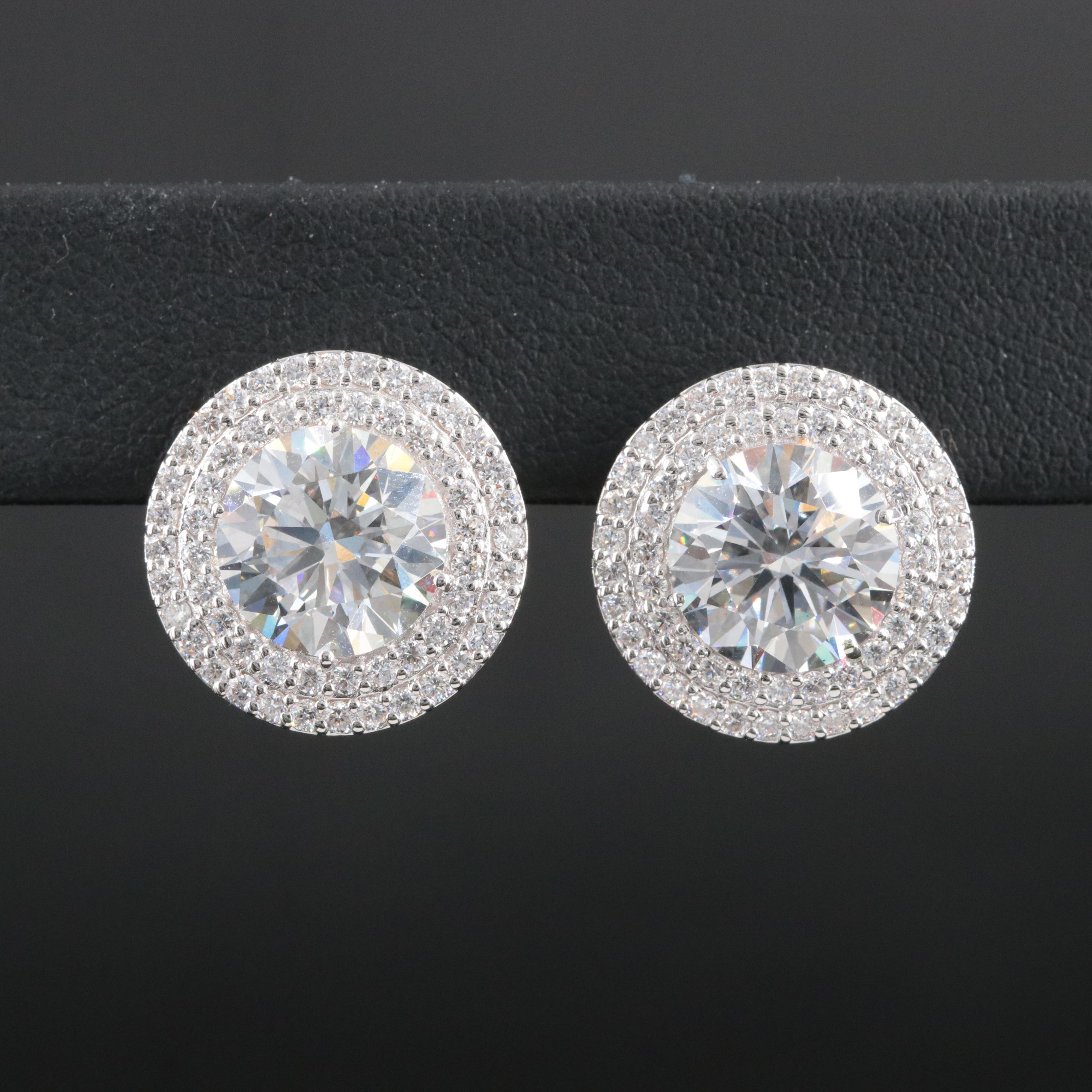 14K 6.71 CTW Lab Grown Diamond Earrings with IGI Reports