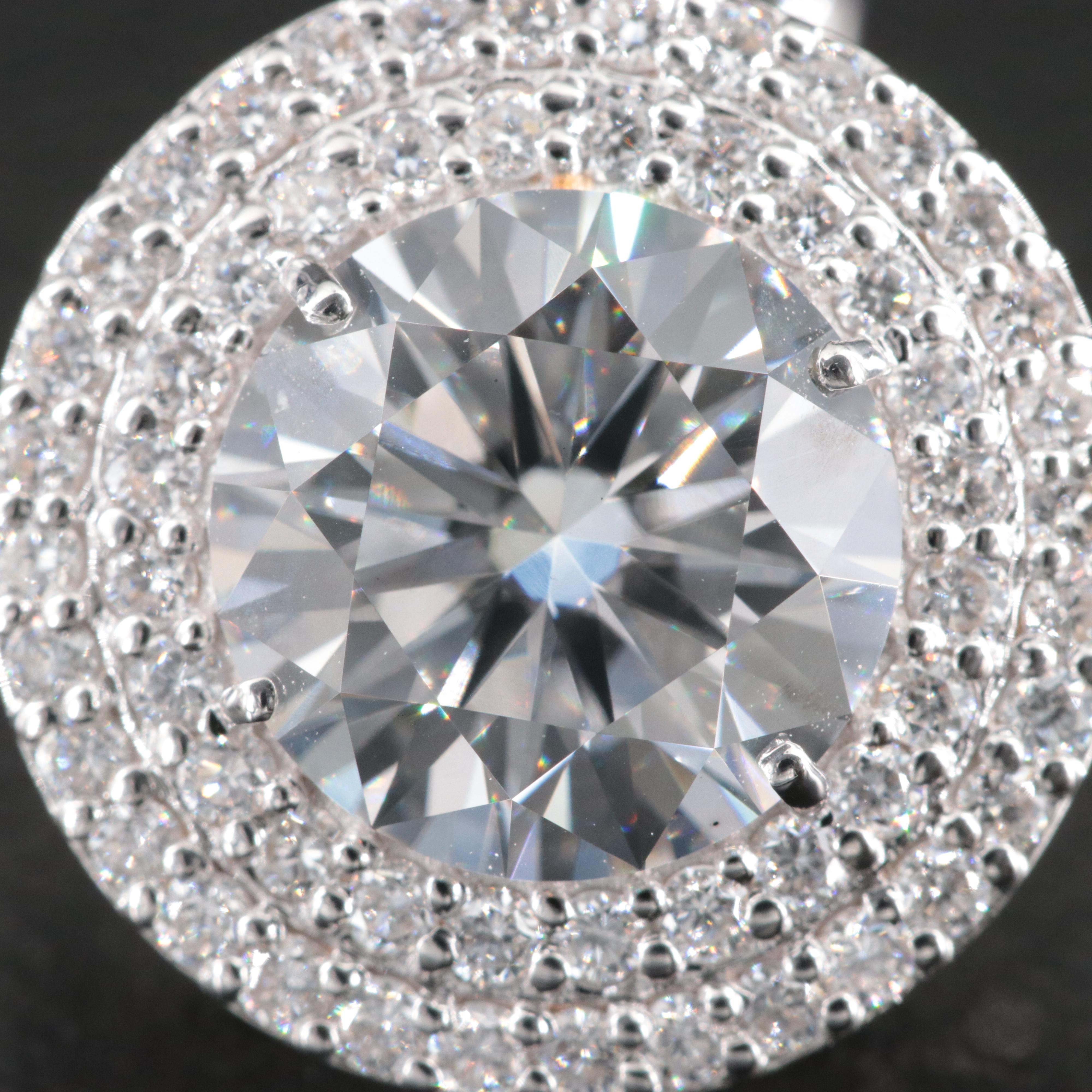 14K 6.71 CTW Lab Grown Diamond Earrings with IGI Reports