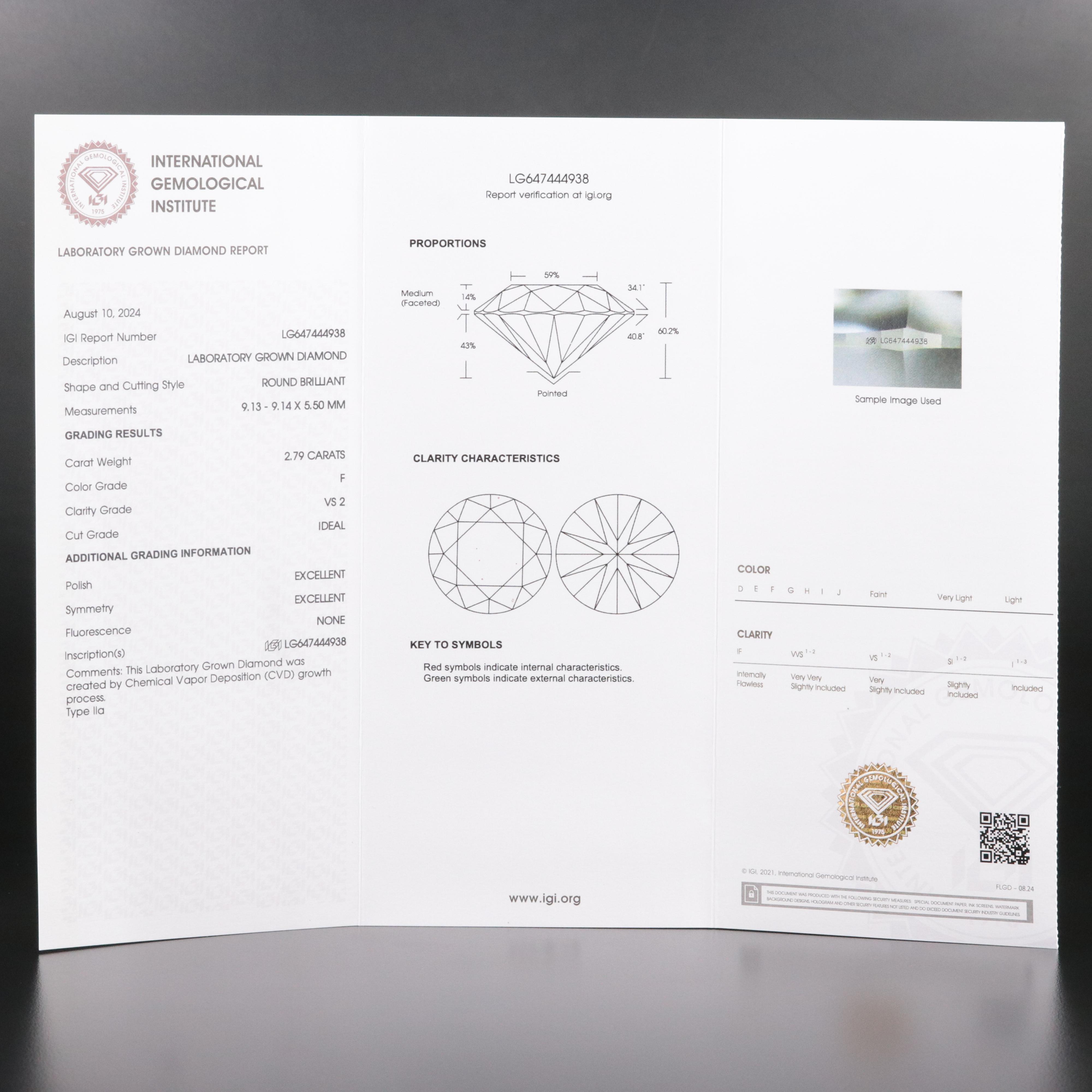 14K 6.71 CTW Lab Grown Diamond Earrings with IGI Reports