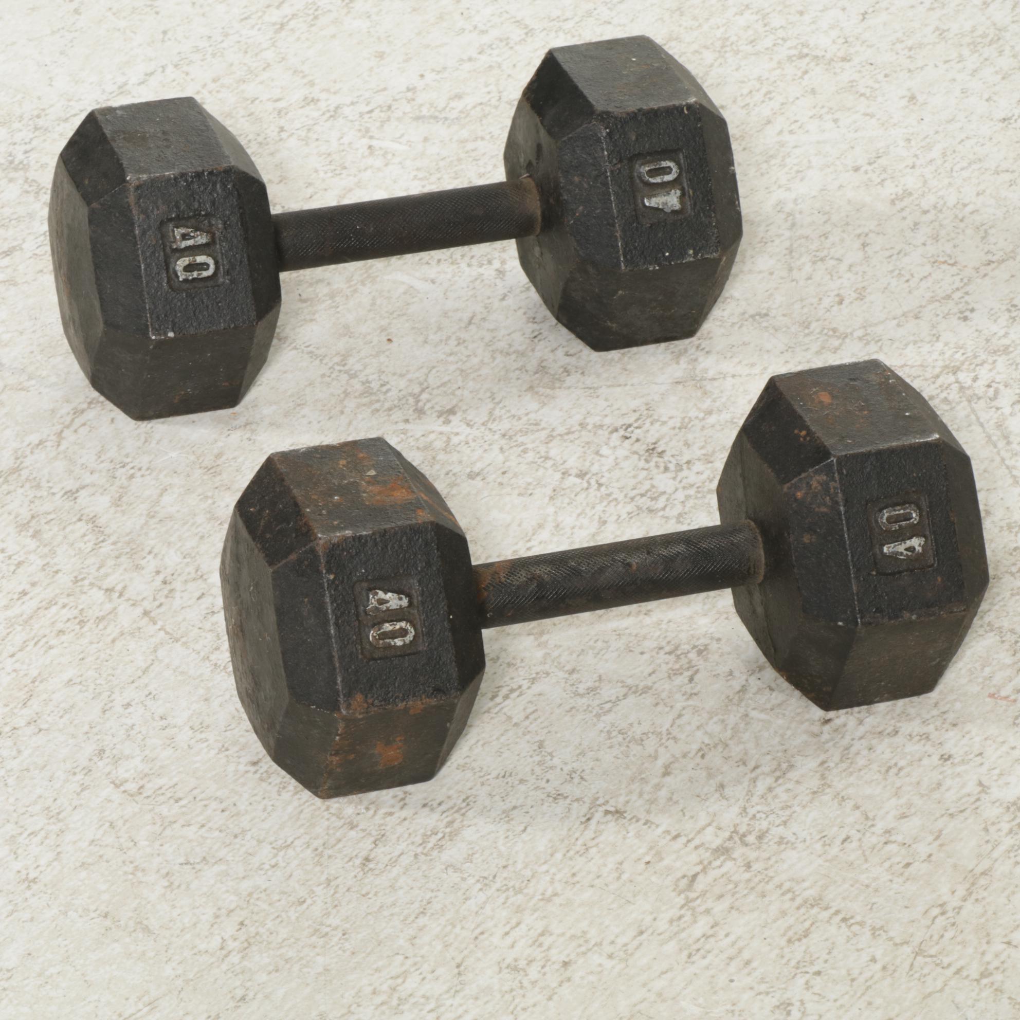 Horizontal Roman Chair with 40lb Free Weights