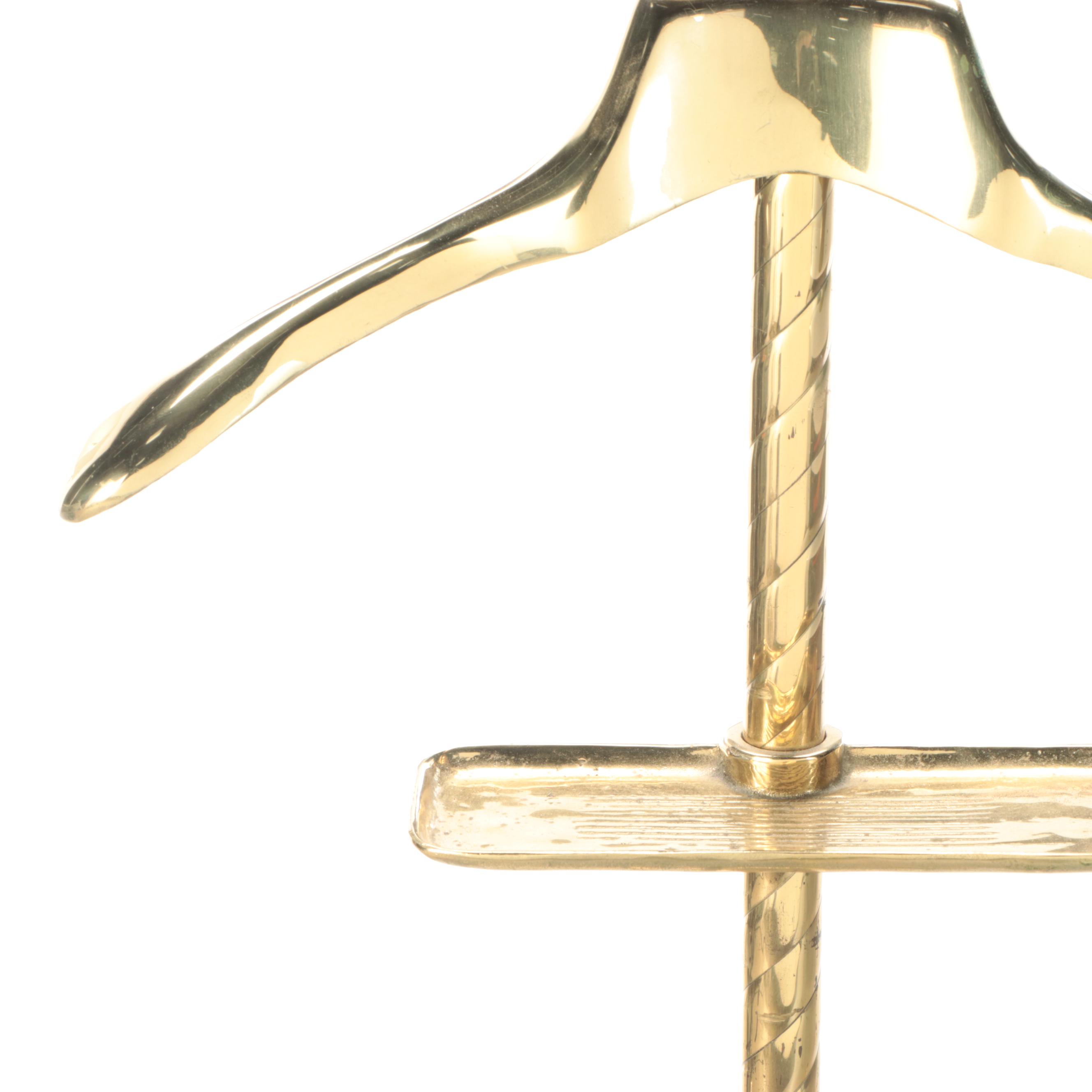 Victorian Style Brass Valet Stand, 20th Century