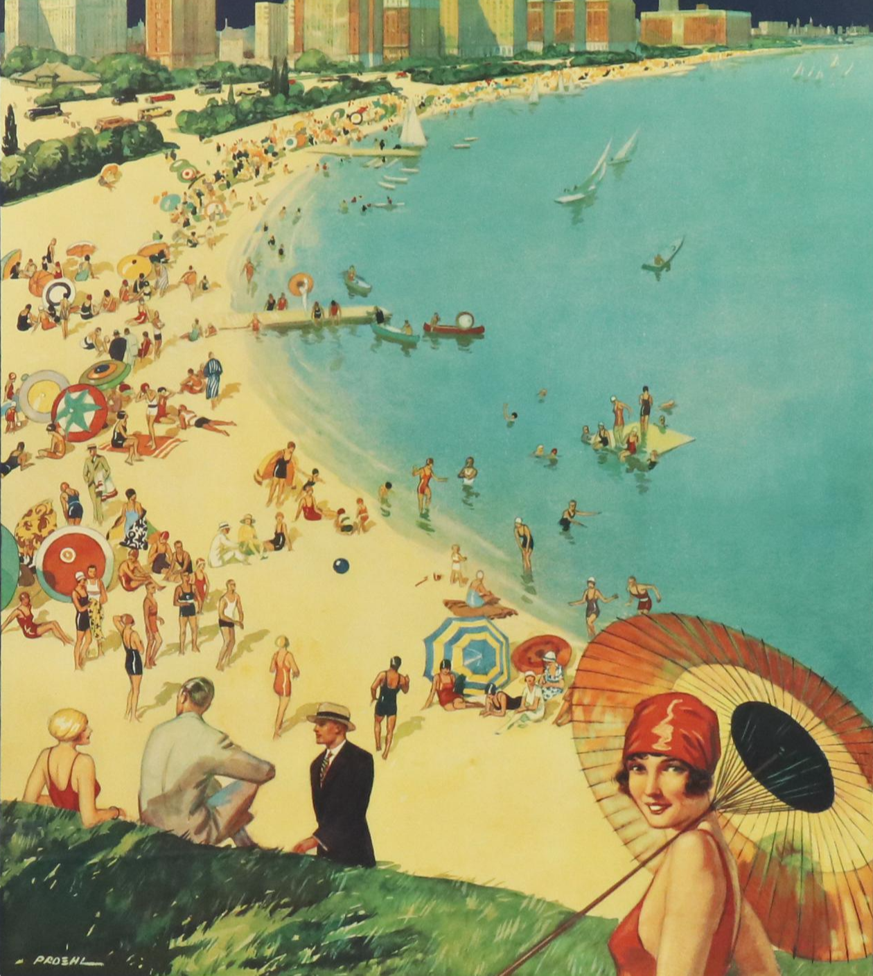 Offset Lithograph Poster After Paul Proehl "Chicago, The Vacation City...," 1998