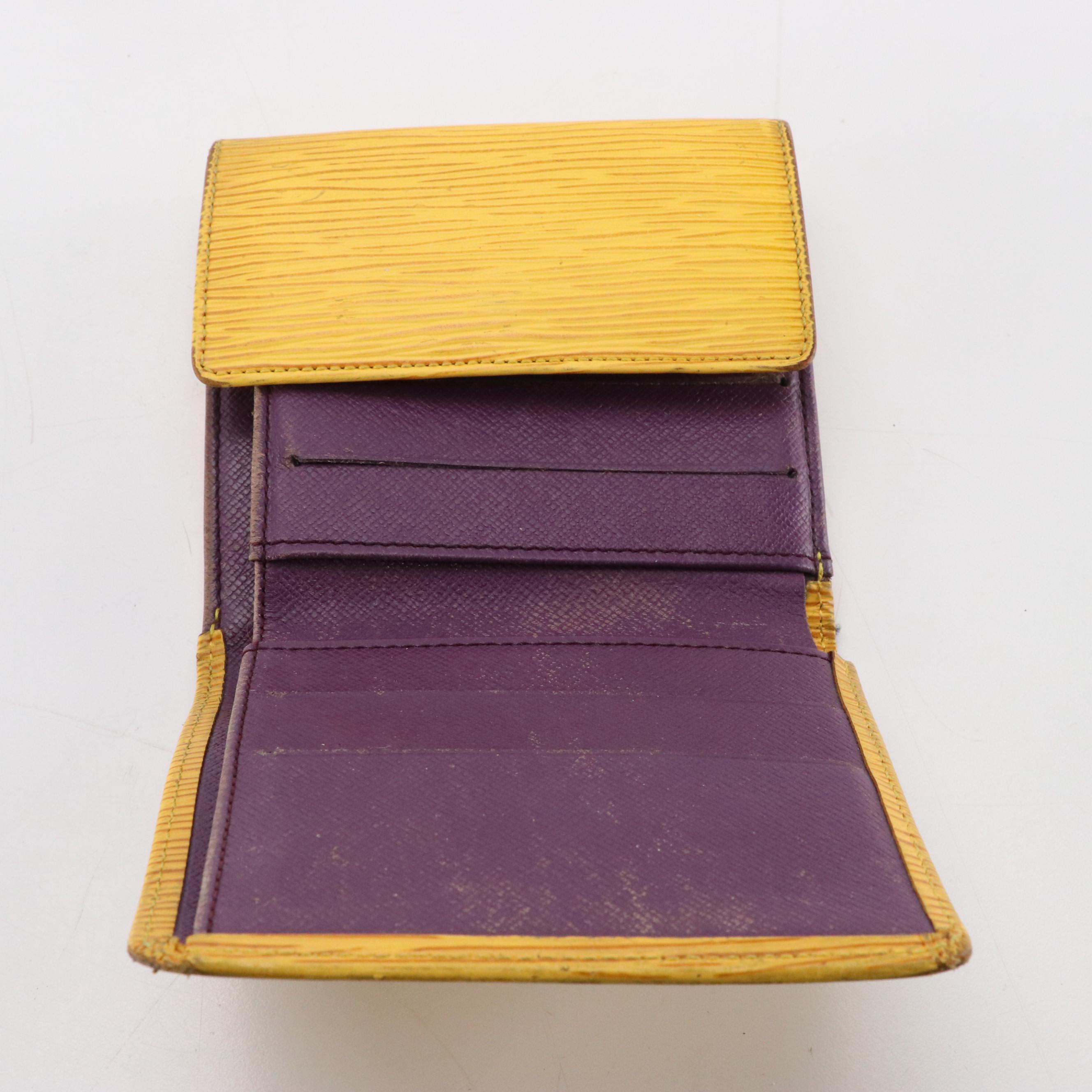 Louis Vuitton Porte-Monnaie, Billets, Cartes Crédit in Tassil Yellow Epi Leather