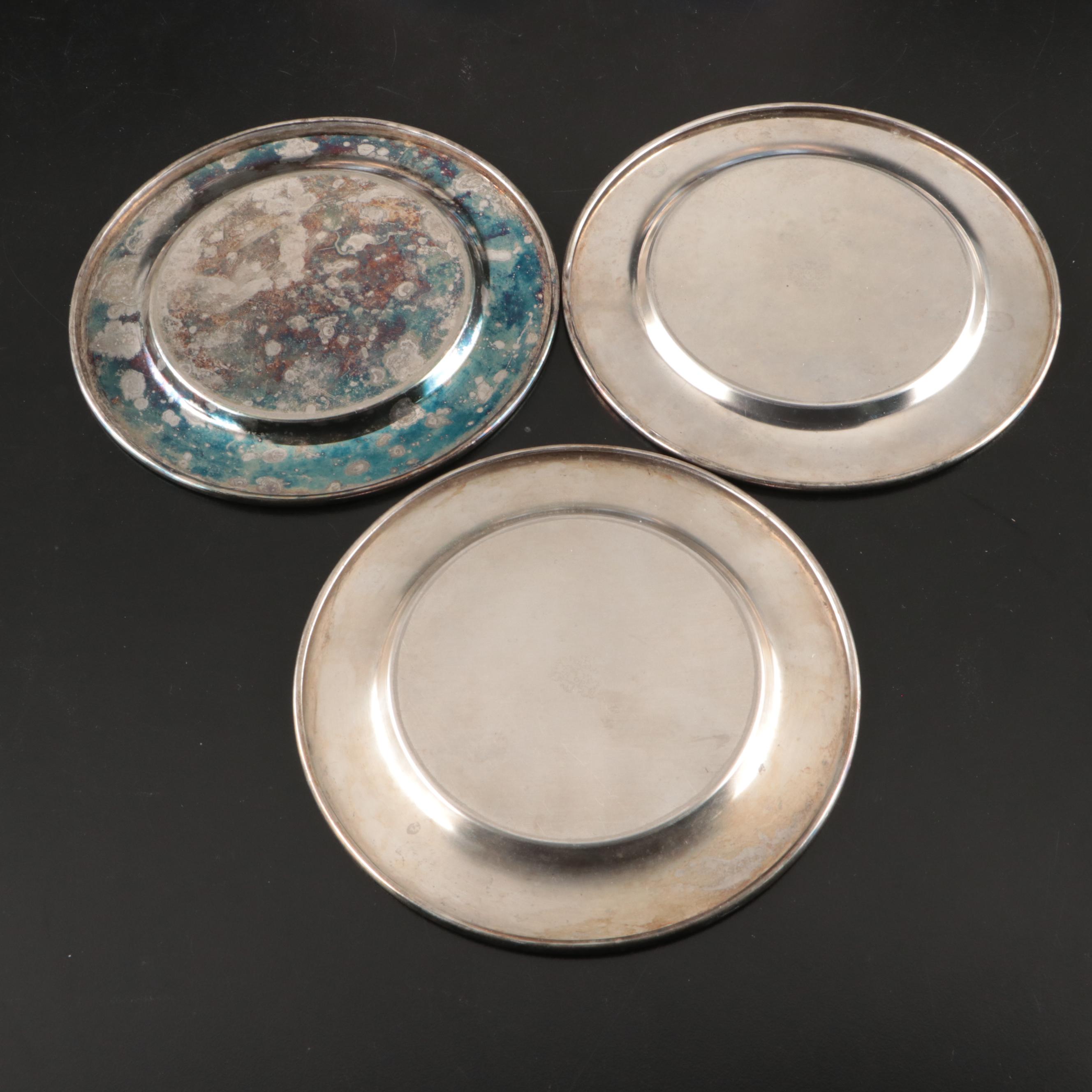 Towle Sterling Silver Candle Holders with Silver Plate Serveware