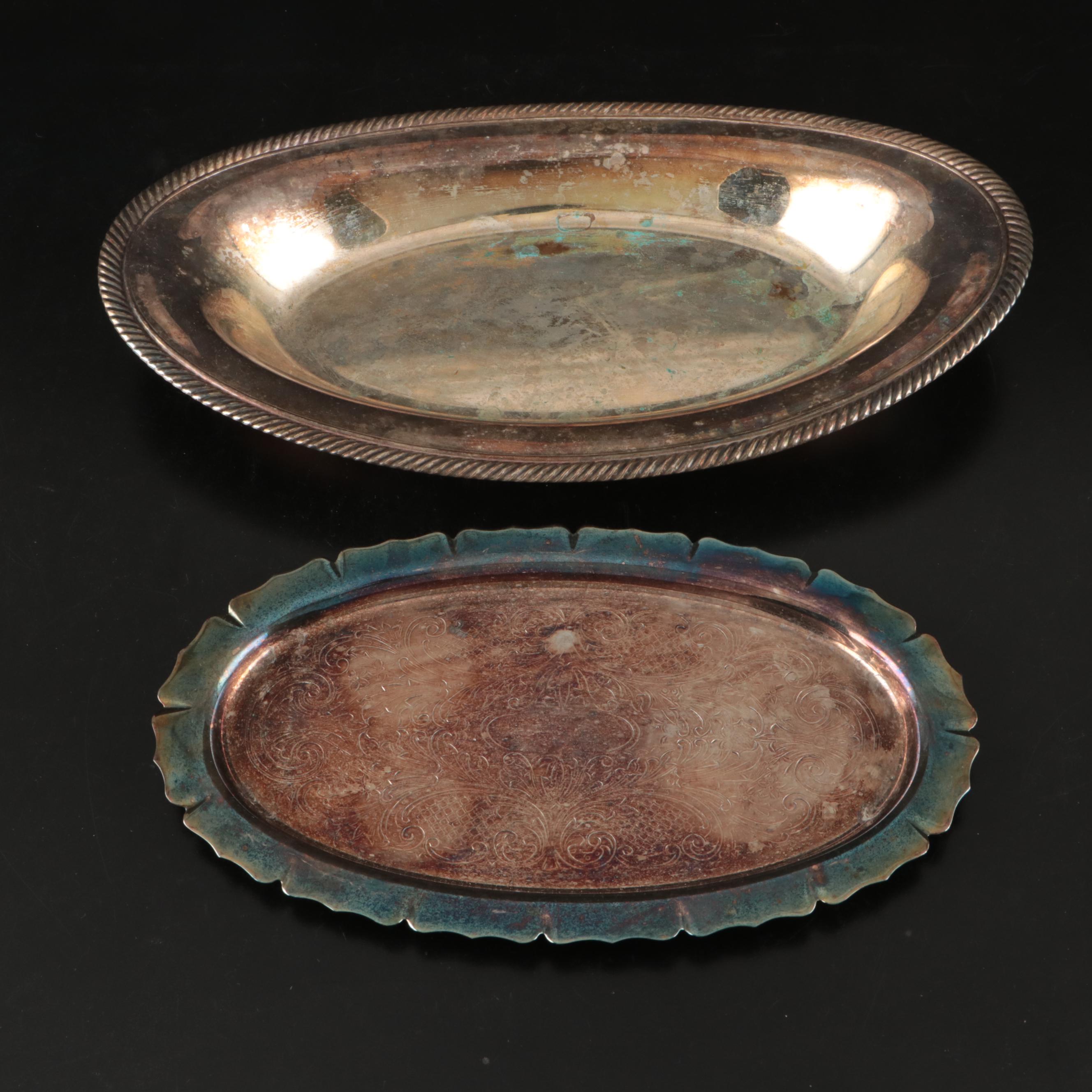 Towle Sterling Silver Candle Holders with Silver Plate Serveware