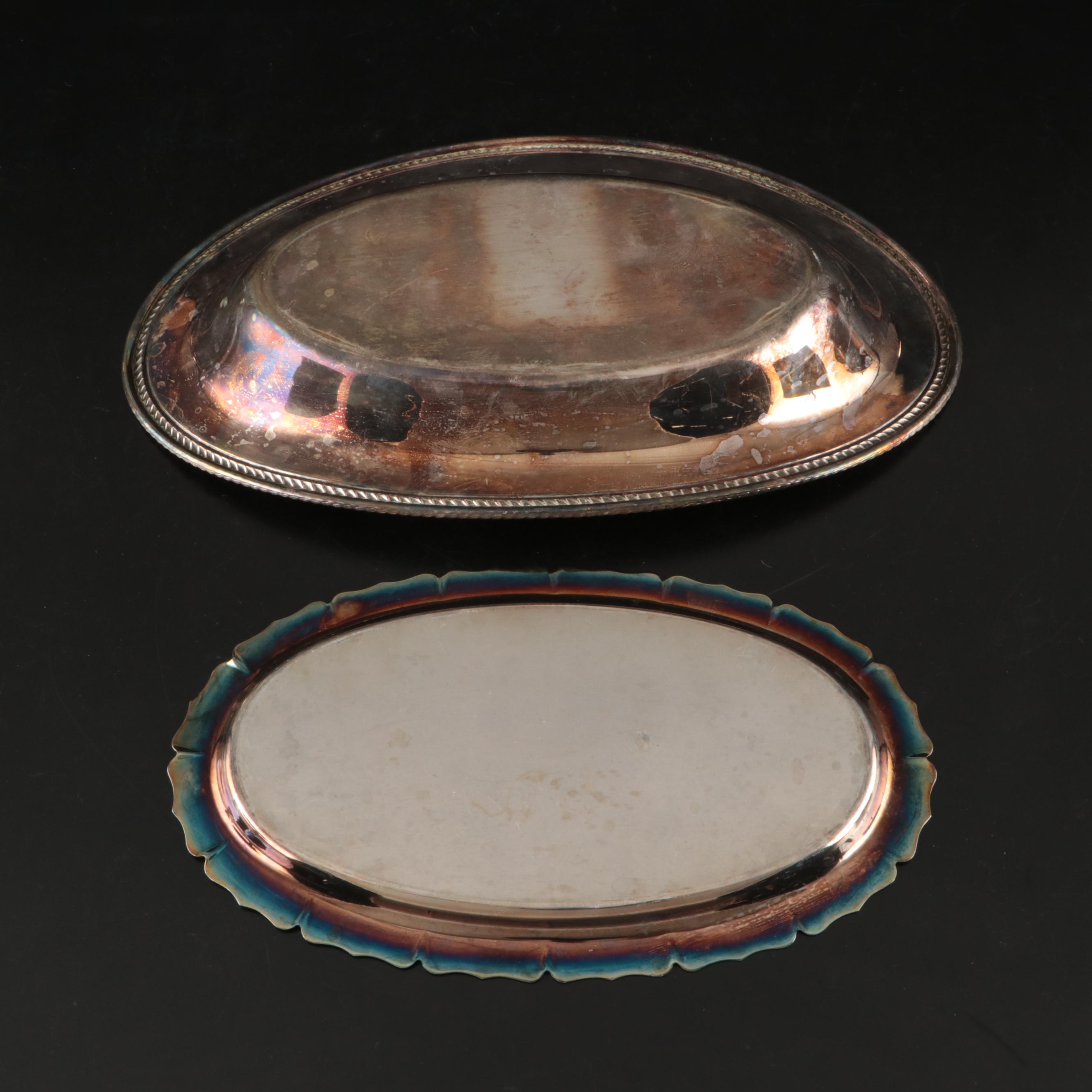 Towle Sterling Silver Candle Holders with Silver Plate Serveware