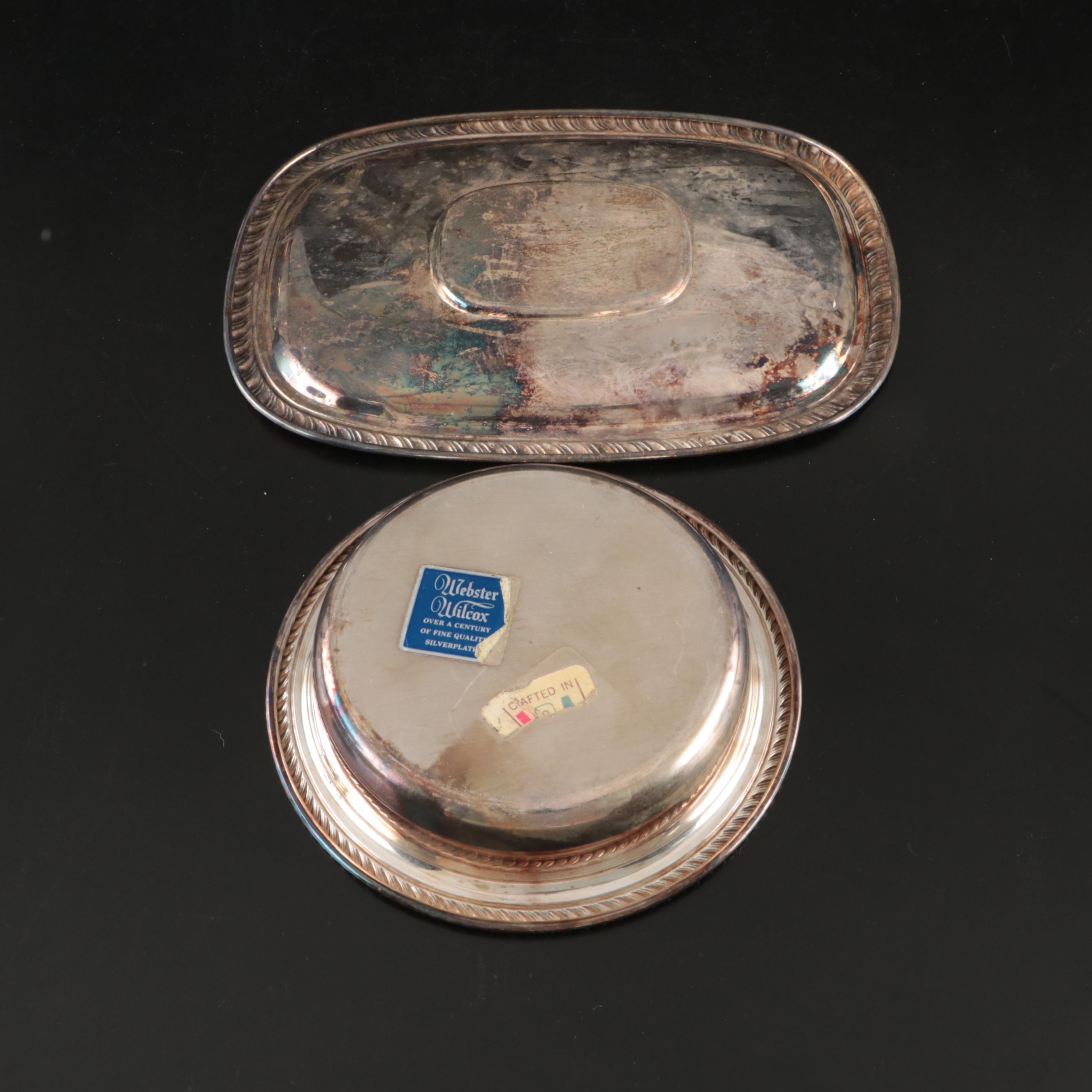 Towle Sterling Silver Candle Holders with Silver Plate Serveware