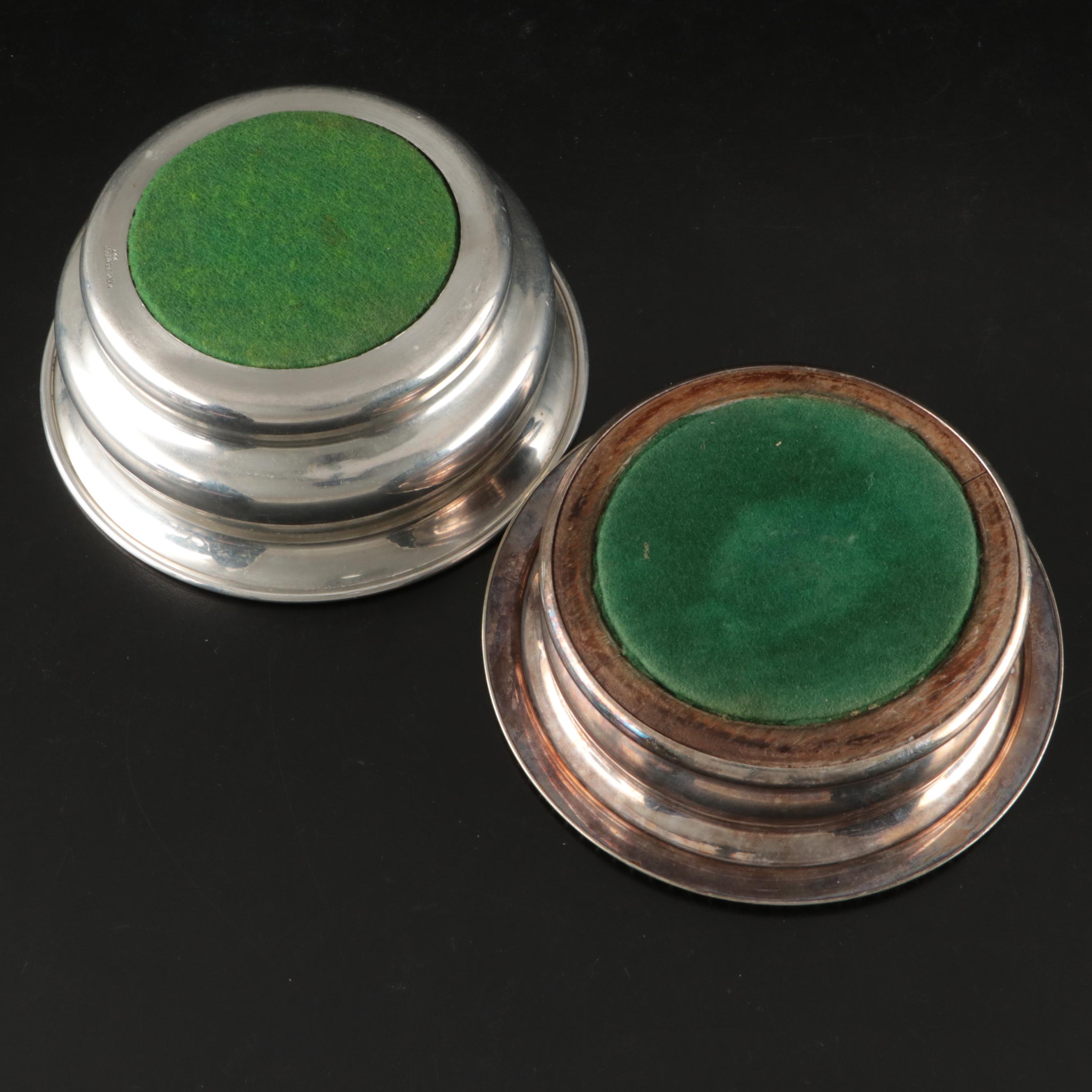 Towle Sterling Silver Candle Holders with Silver Plate Serveware