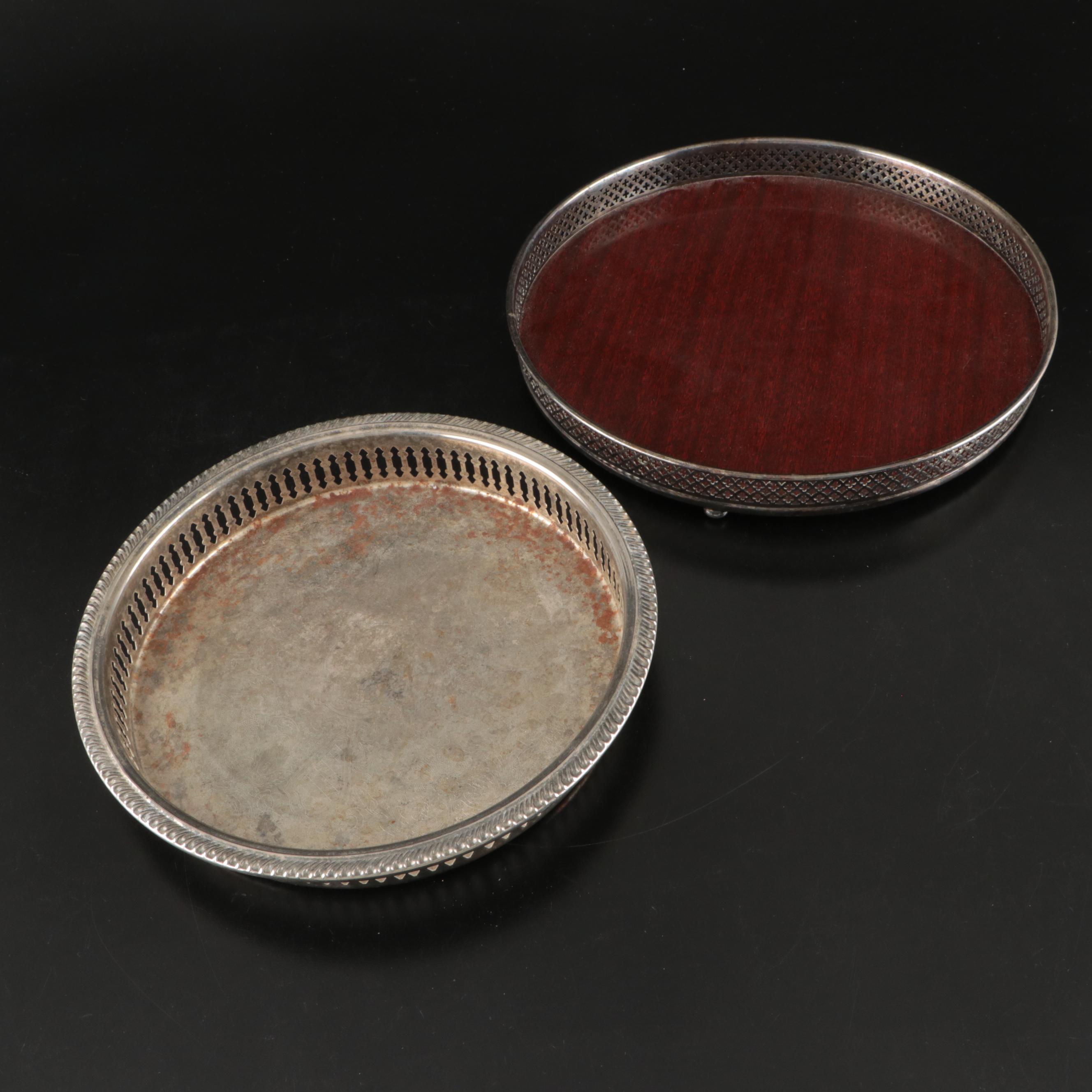 Towle Sterling Silver Candle Holders with Silver Plate Serveware