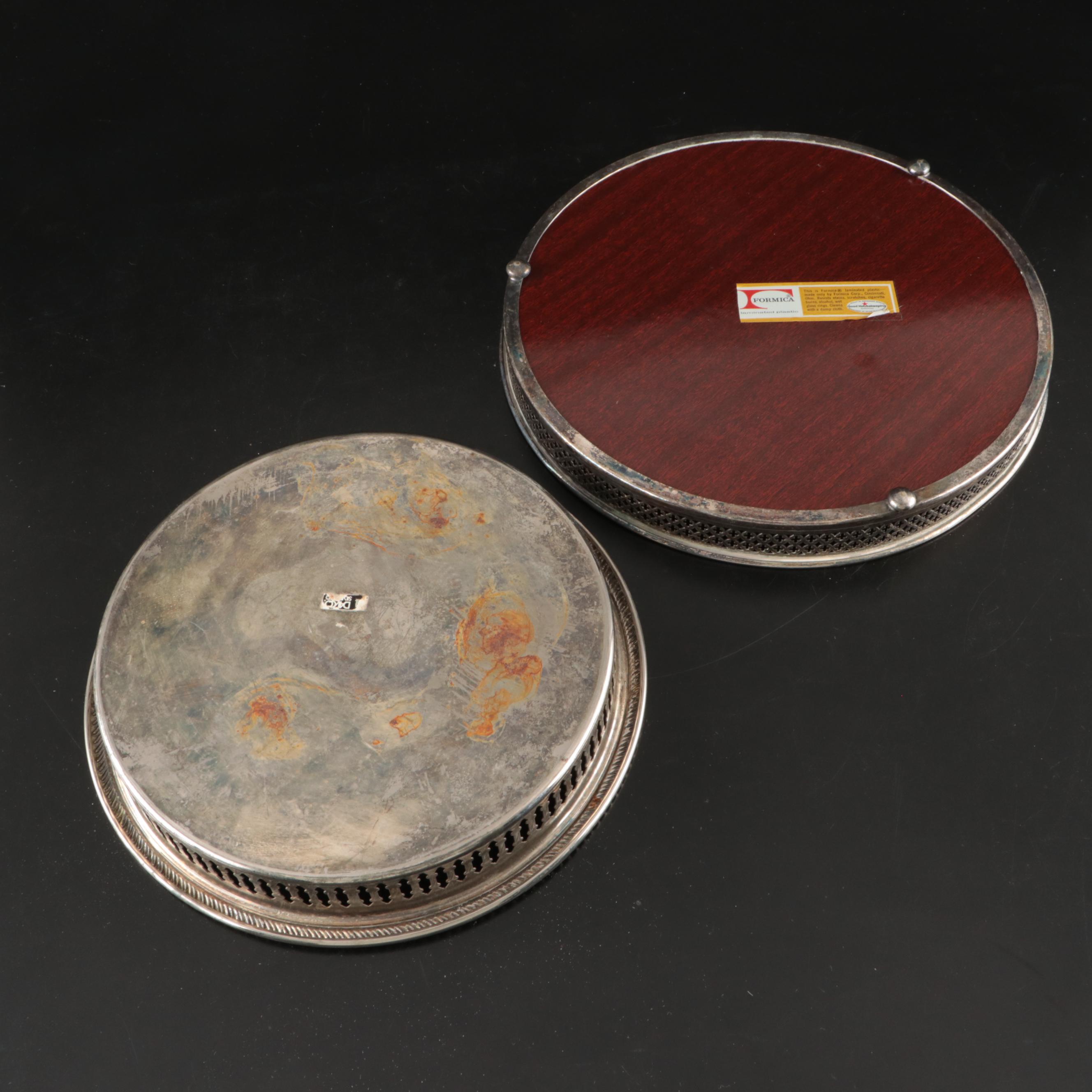 Towle Sterling Silver Candle Holders with Silver Plate Serveware