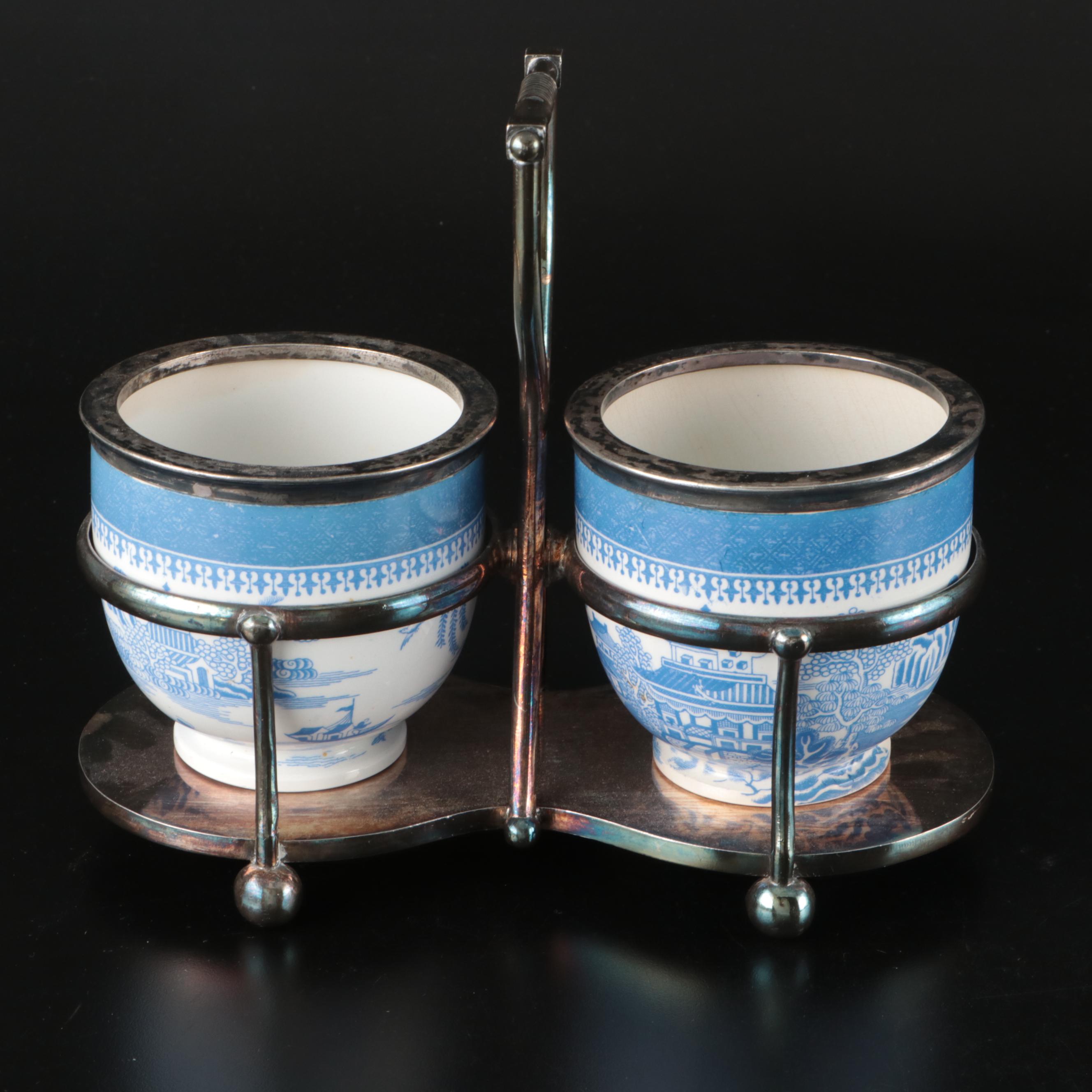 Towle Sterling Silver Candle Holders with Silver Plate Serveware