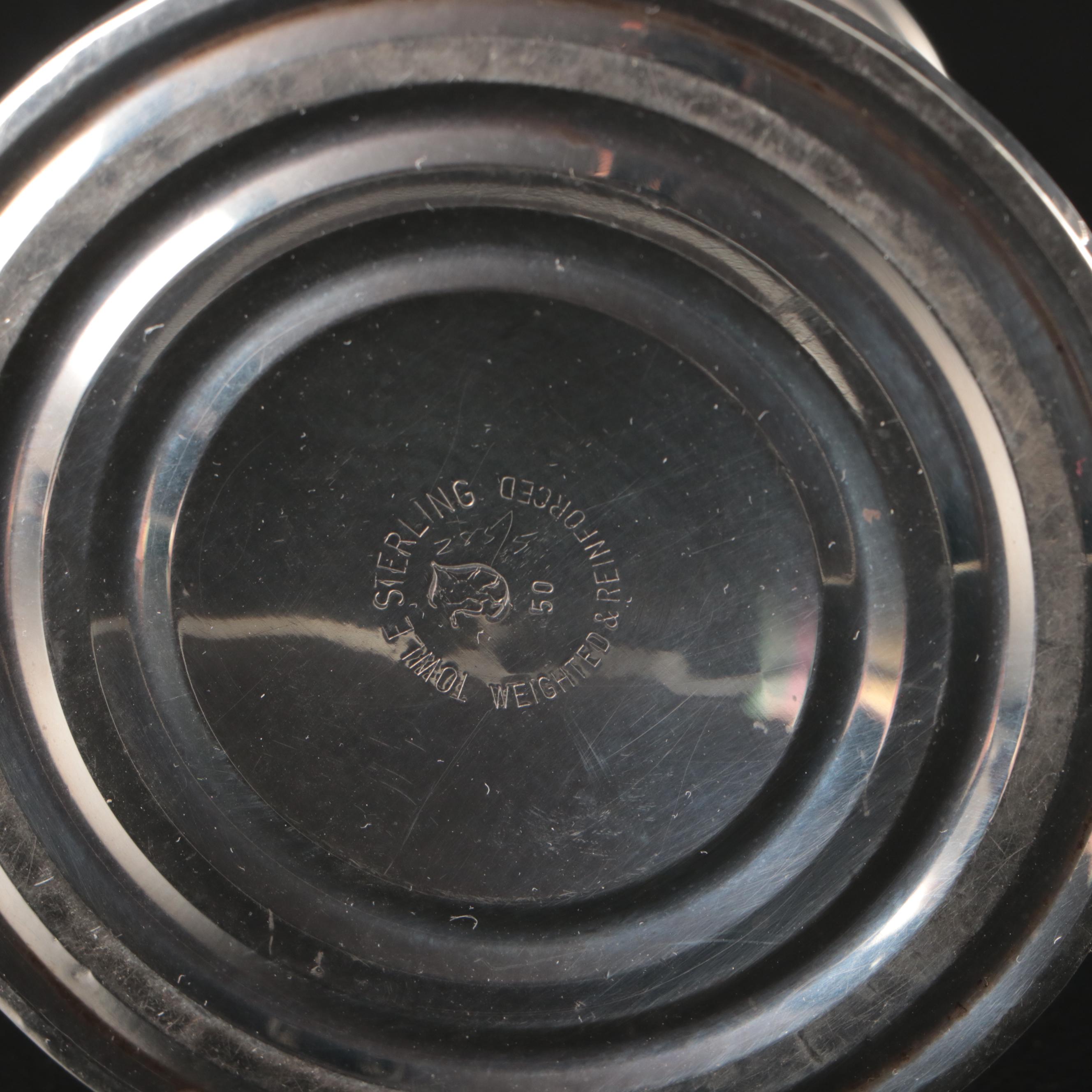 Towle Sterling Silver Candle Holders with Silver Plate Serveware