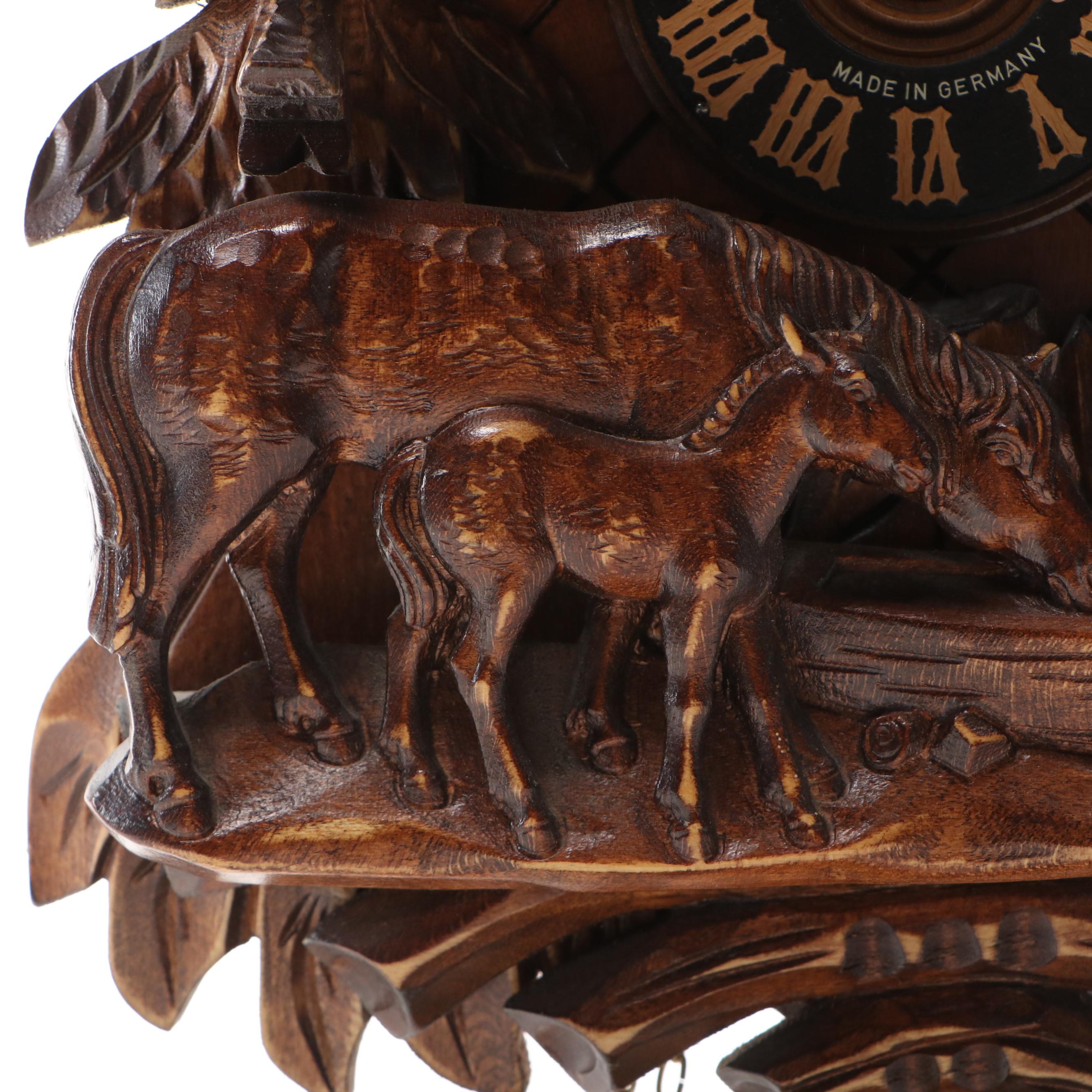 German Handcrafted Wood Cuckoo Clock