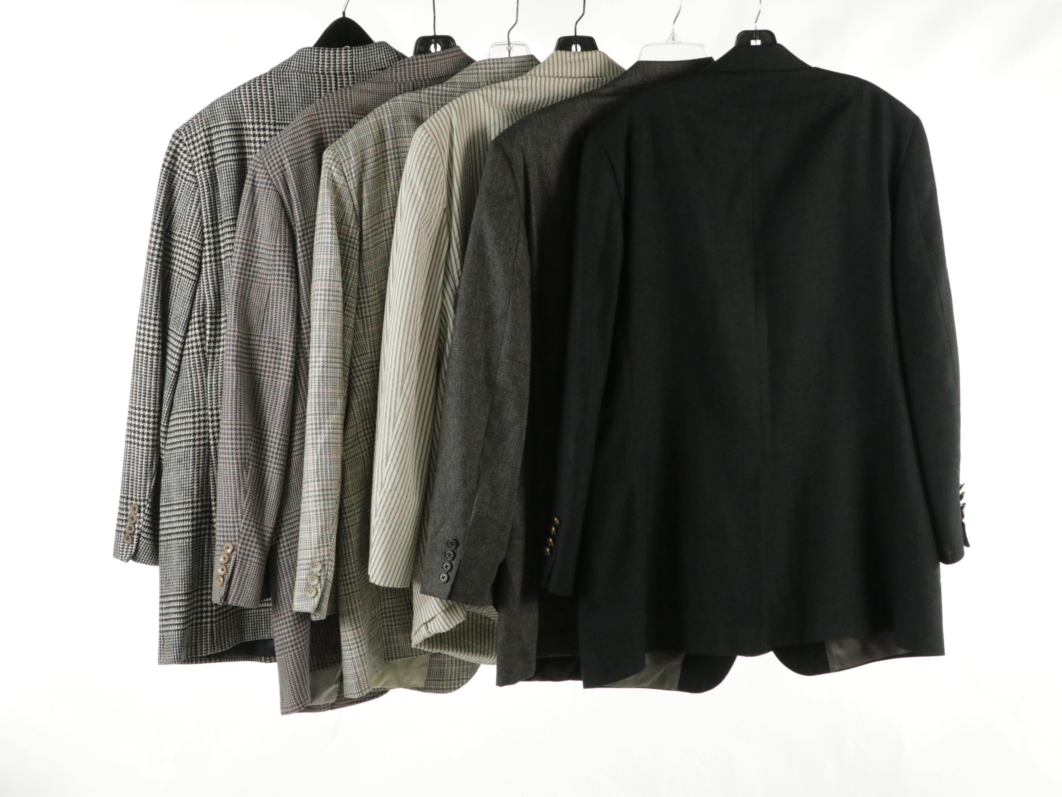 Men's Silk & Wool Blend Blazers by Façonnable & Brooks Brother W/ Other Blazers