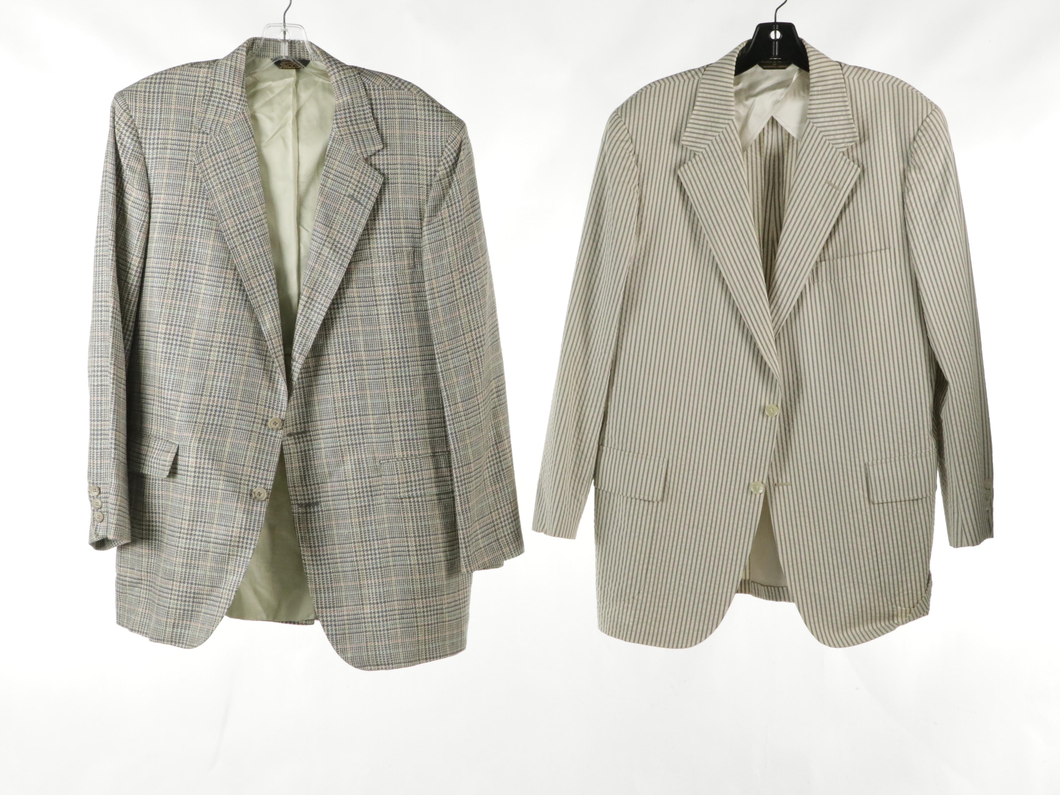 Men's Silk & Wool Blend Blazers by Façonnable & Brooks Brother W/ Other Blazers