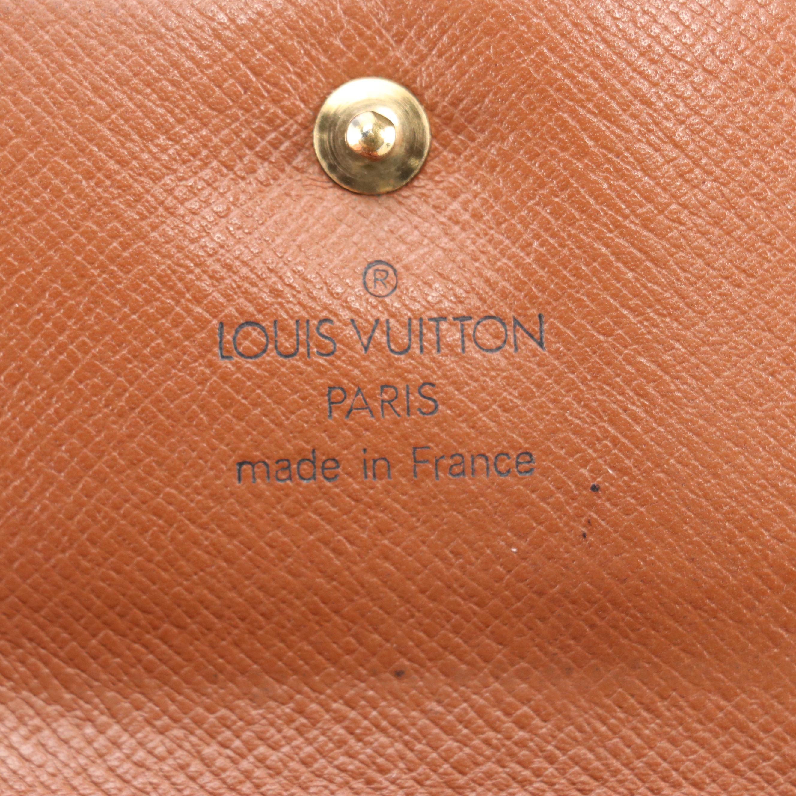 Louis Vuitton Porte-Monnaie, Billets, Cartes Crédit in Monogram Canvas