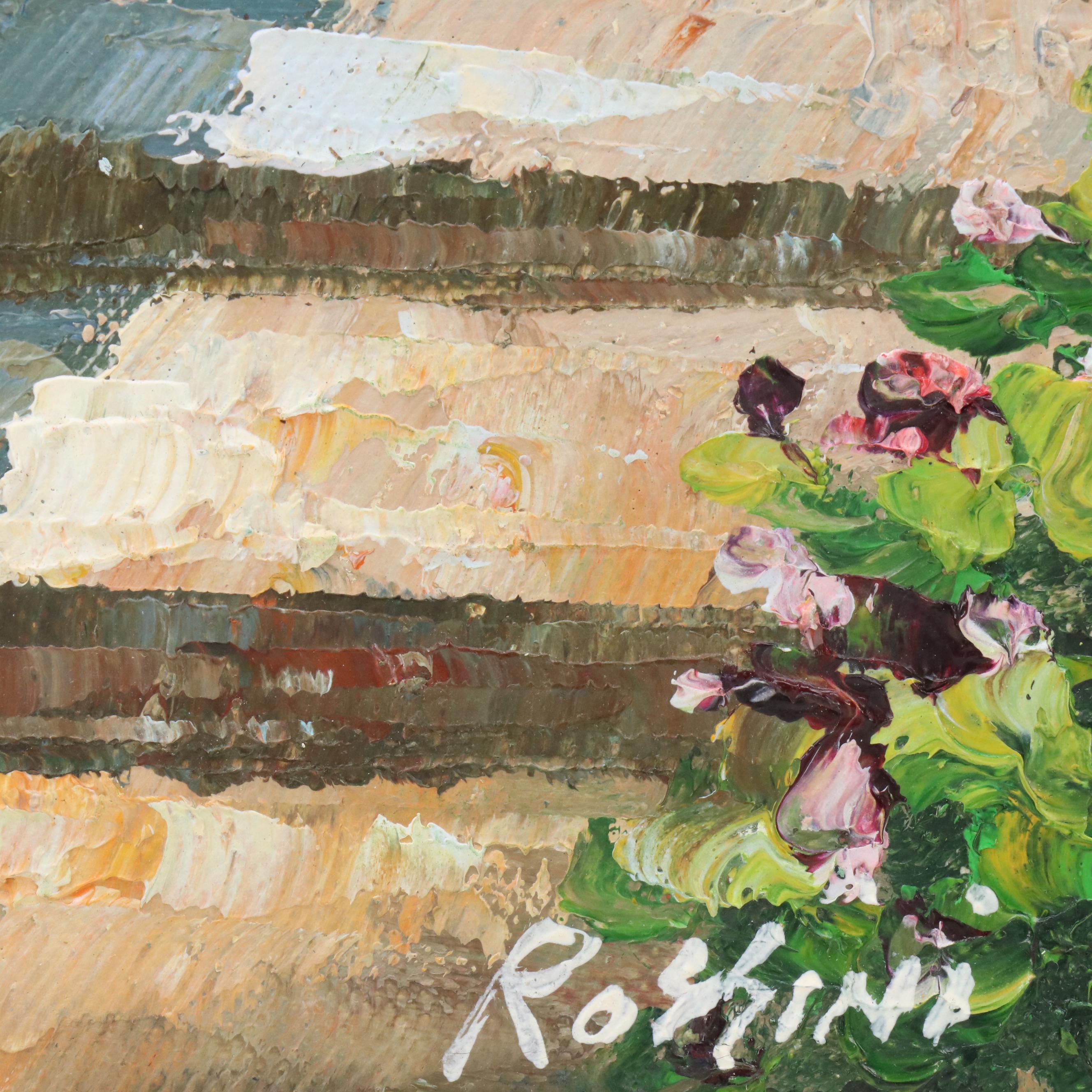 Rossini Mediterranean Coastal Landscape Oil Painting