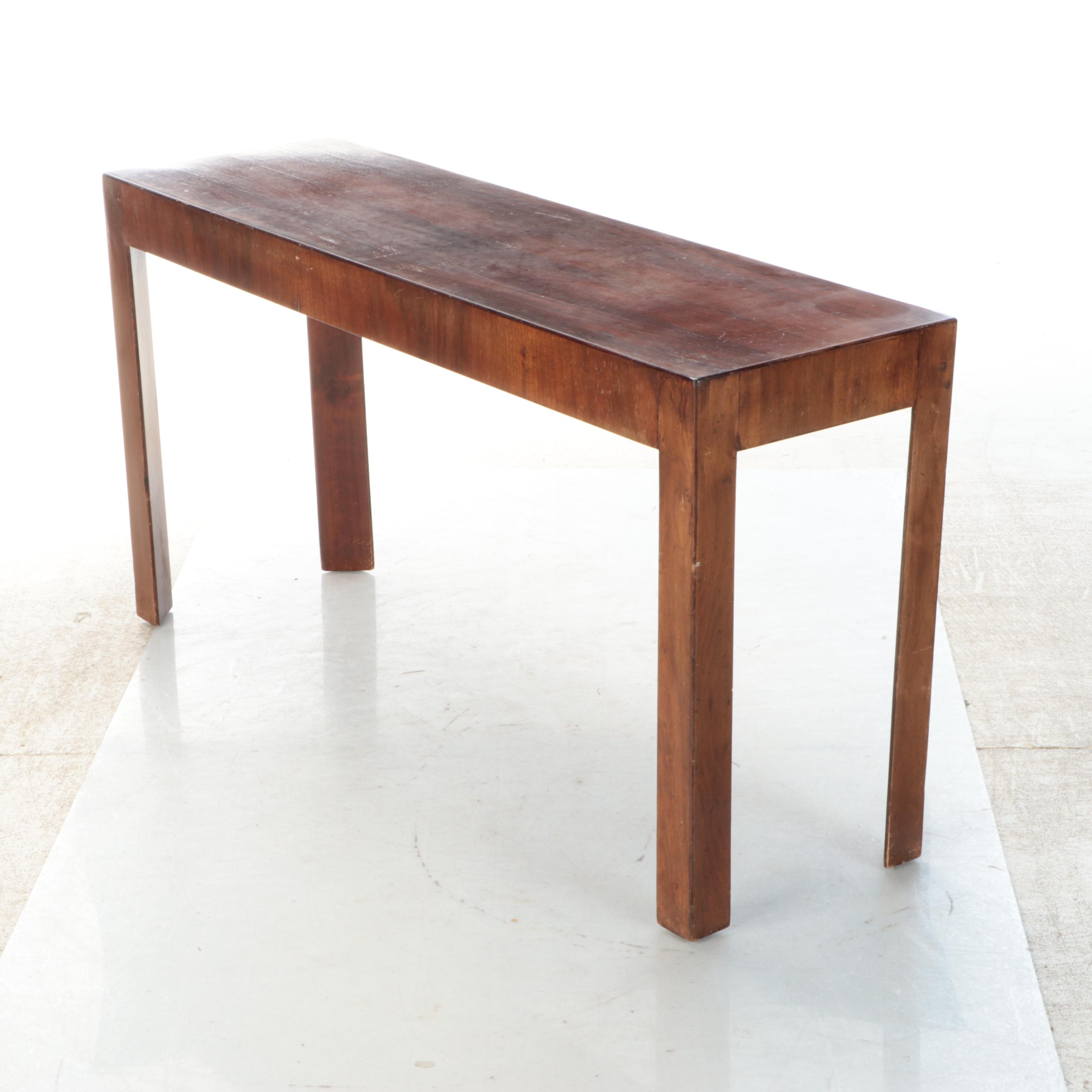 Modern Mahogany Veneered Console Table