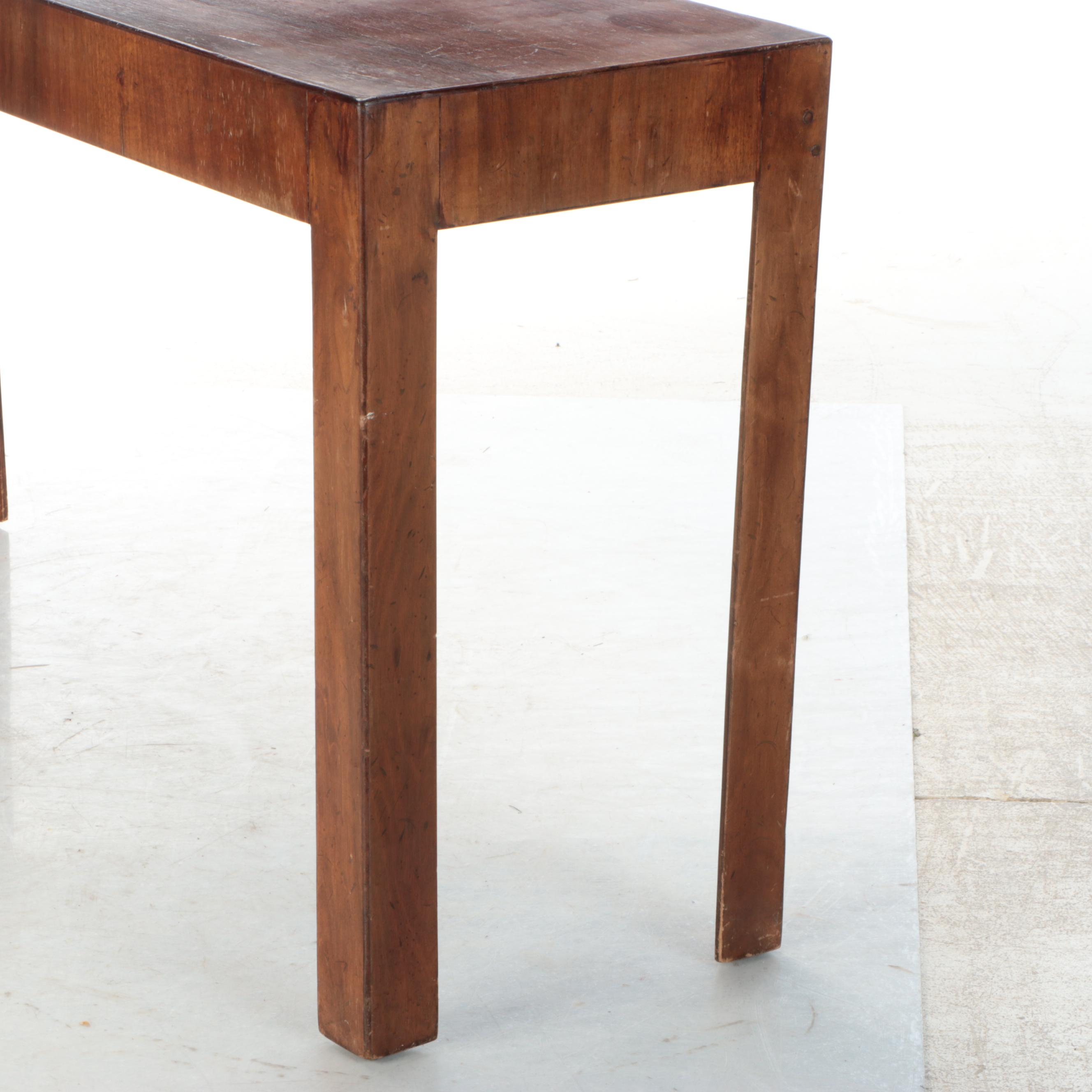 Modern Mahogany Veneered Console Table