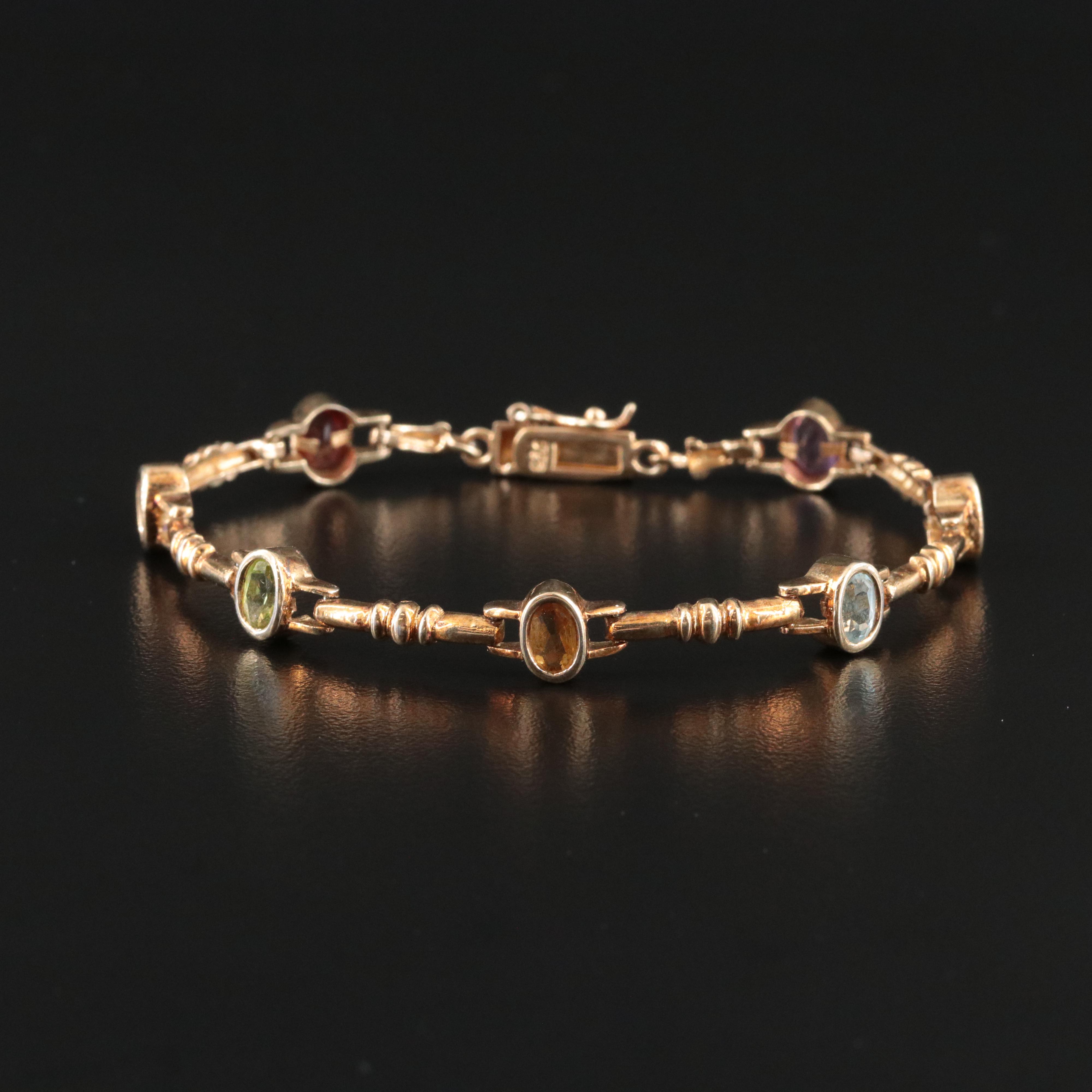 Sterling Gemstone Bracelet