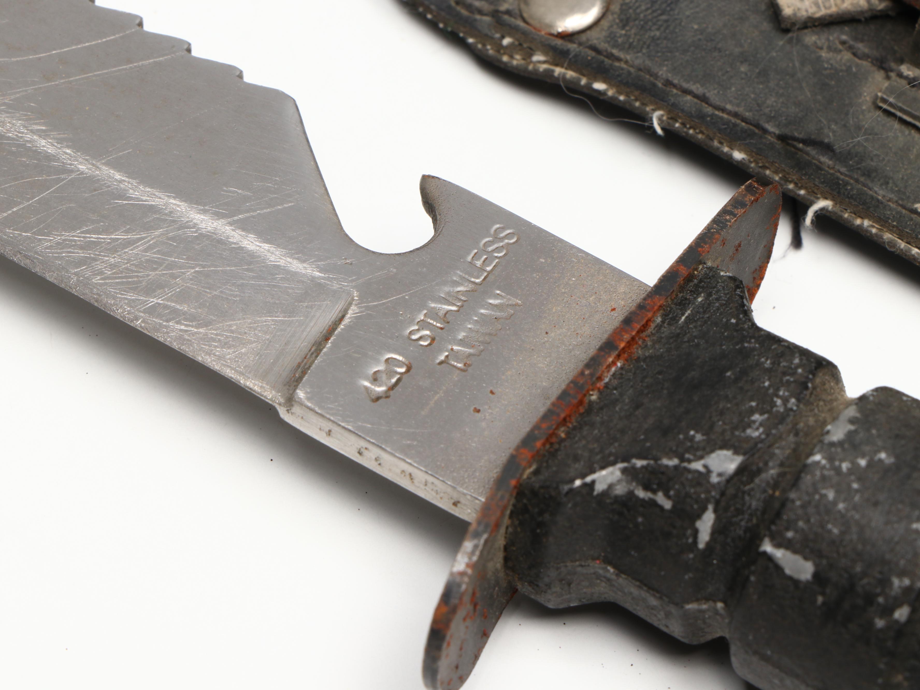 Boy Scout Water Canteens and Cooking Mess Kits and Survival Knife