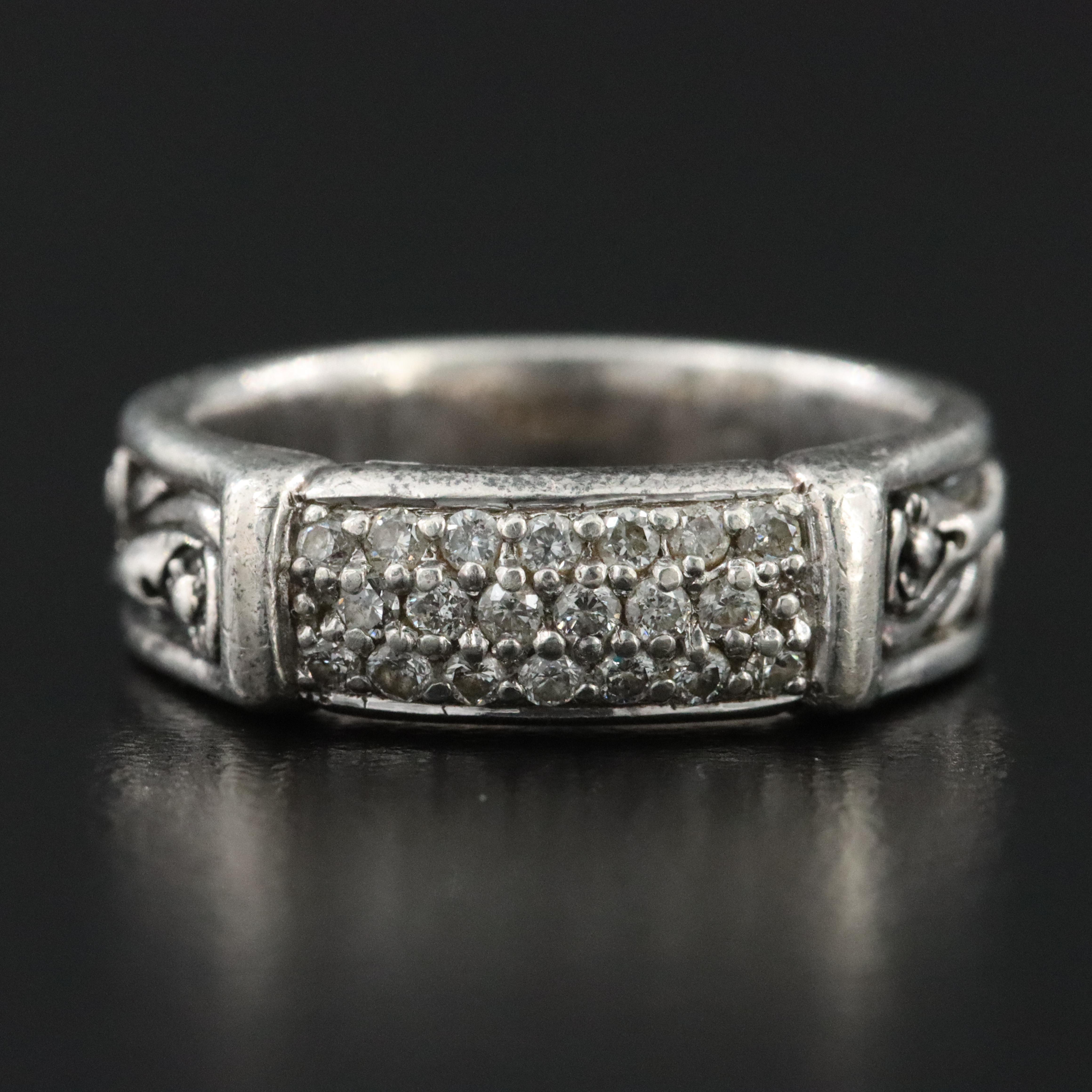 Sterling Diamond Ring